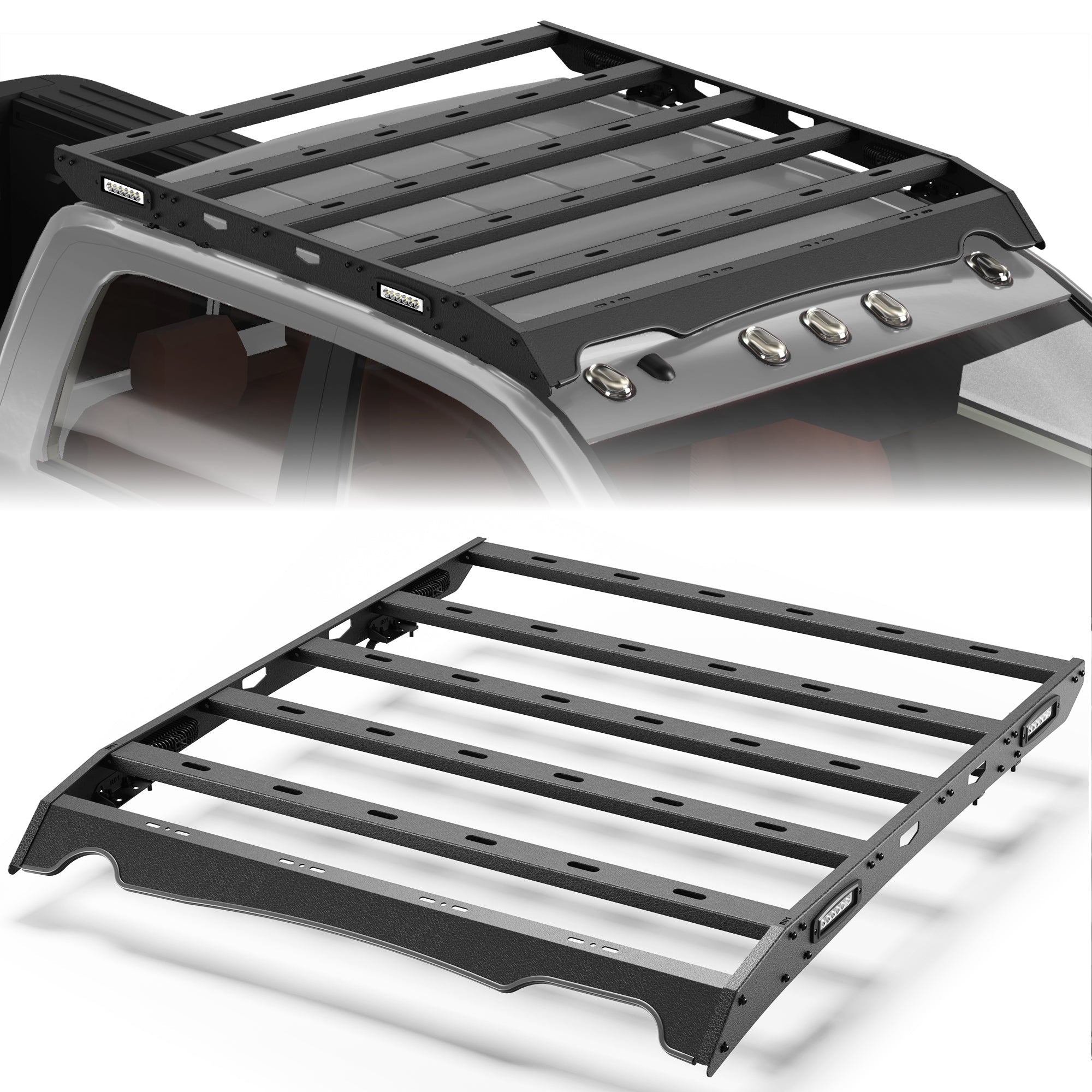 RAM 2500 Roof Rack Rooftop Cargo Rack for 2010 - 2018 RAM 2500 Crew Cab 800 lb Rated Load - nadiaauto