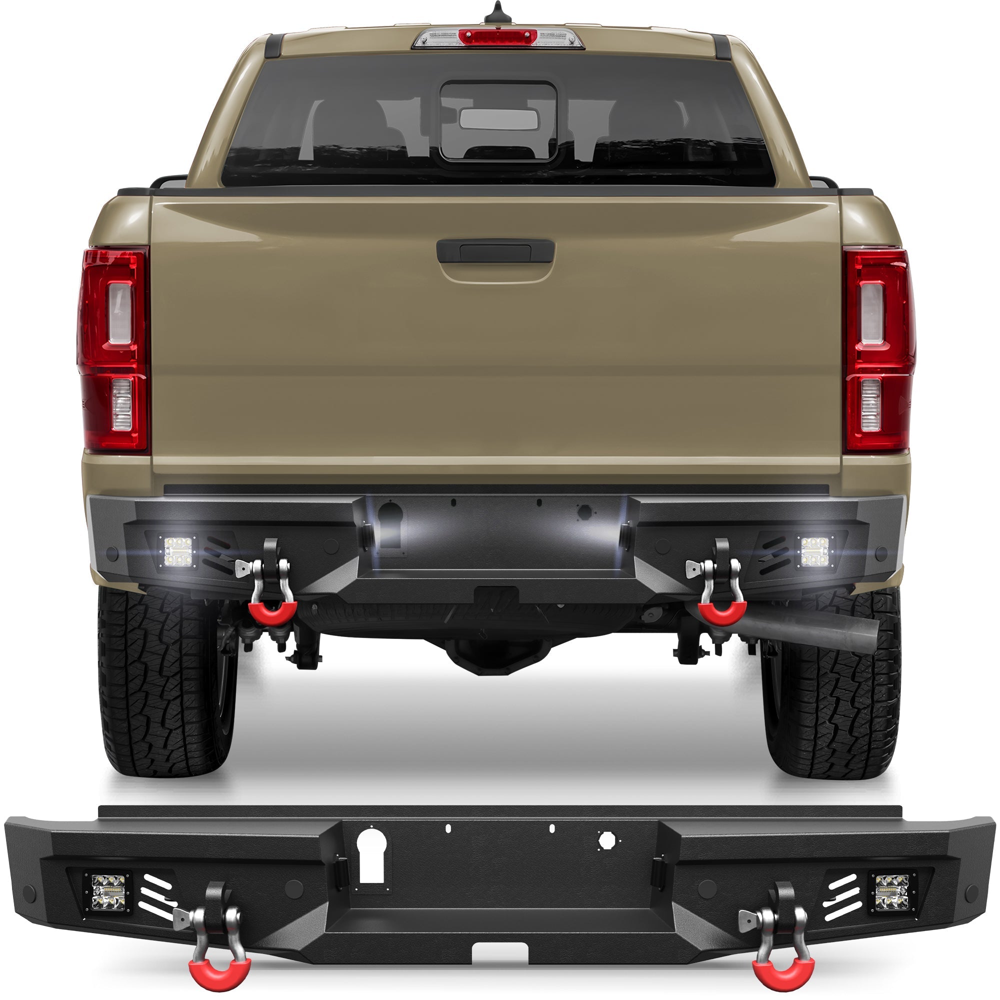 Ranger Rear Bumper for 2019-2023 Ford Ranger (Excluding Wildtrak) - nadiaauto