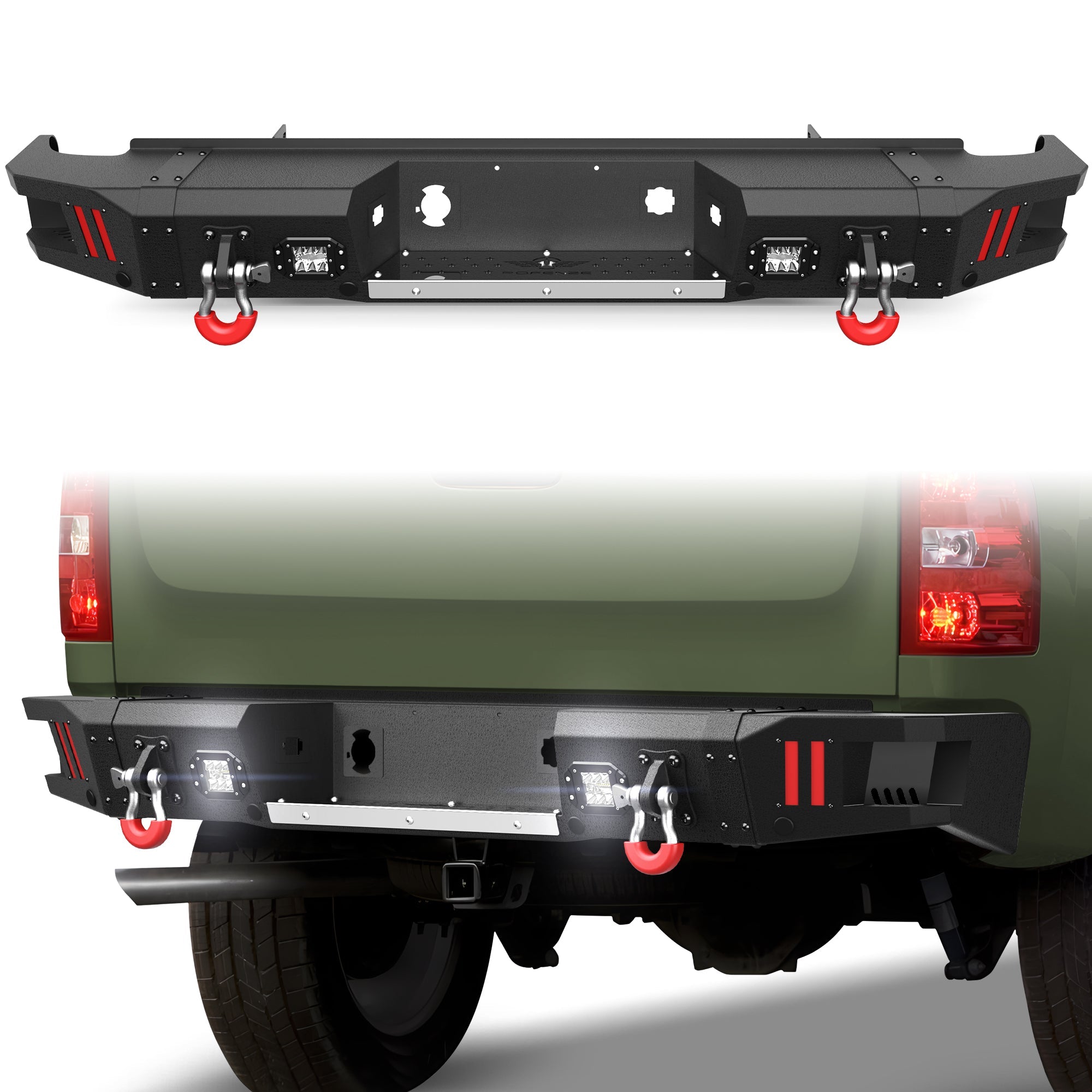 Rear Back Truck Bumper for 2007 2008 2009 2010 2011 2012 2013 Chevy Silverado 1500/GMC Sierra 1500 - nadiaauto