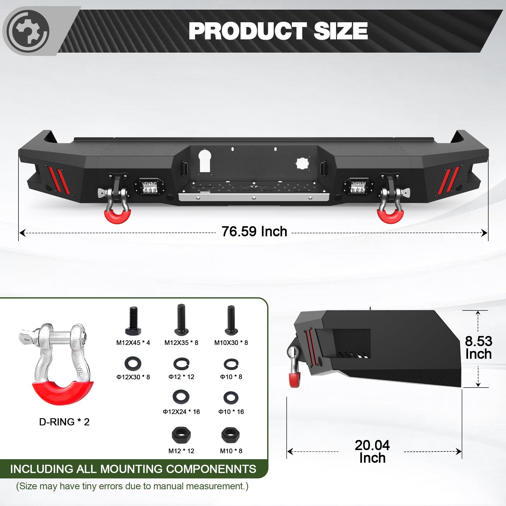 Rear Bumper for 2020 2021 2022 2023 2024 2025 2026 Chevy Silverado/GMC Sierra 2500/3500 HD - nadiaauto