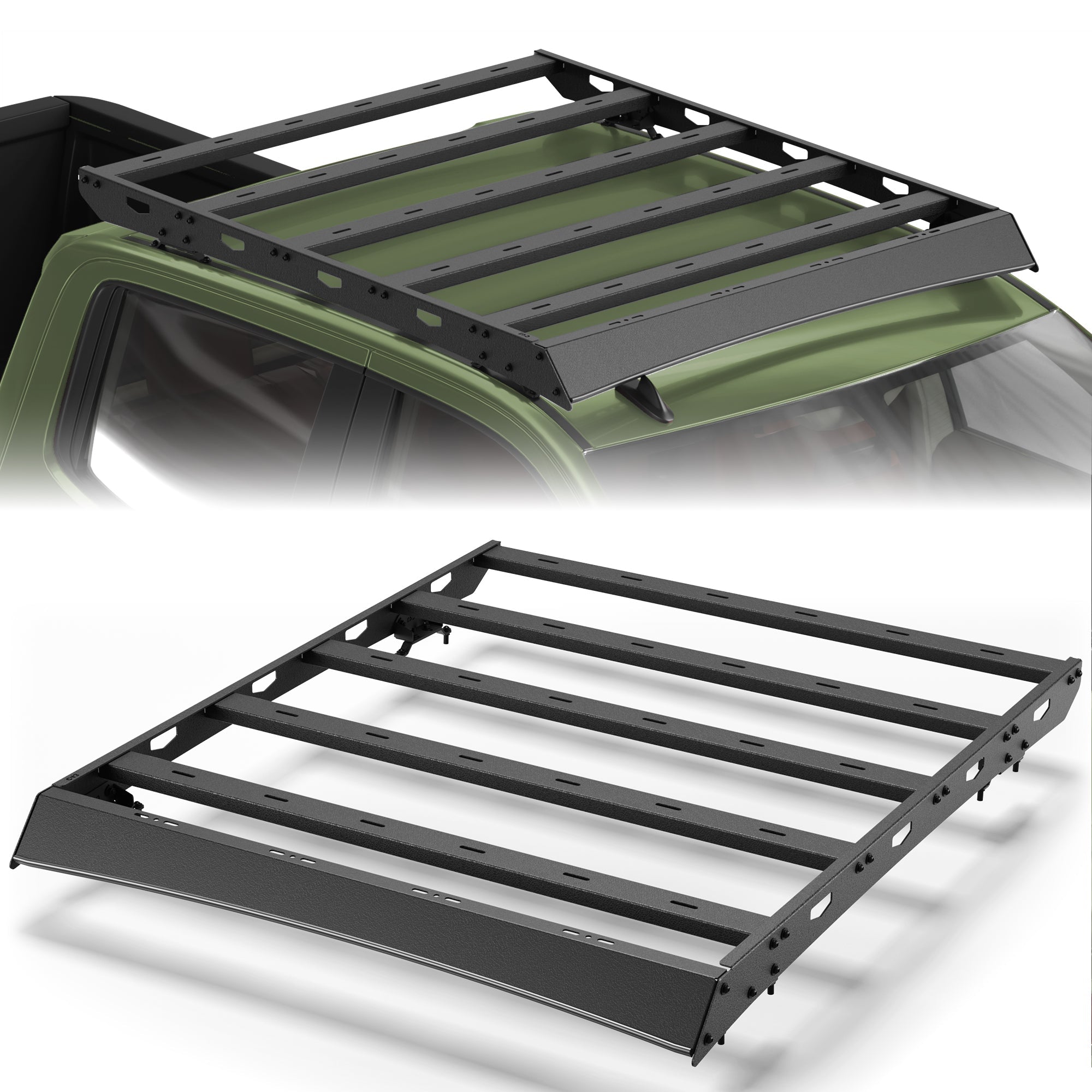 Roof Rack Cargo Crossbars Compatible with Chevy Silverado 1500/2500 2019-2025 Regular Cab Only - nadiaauto