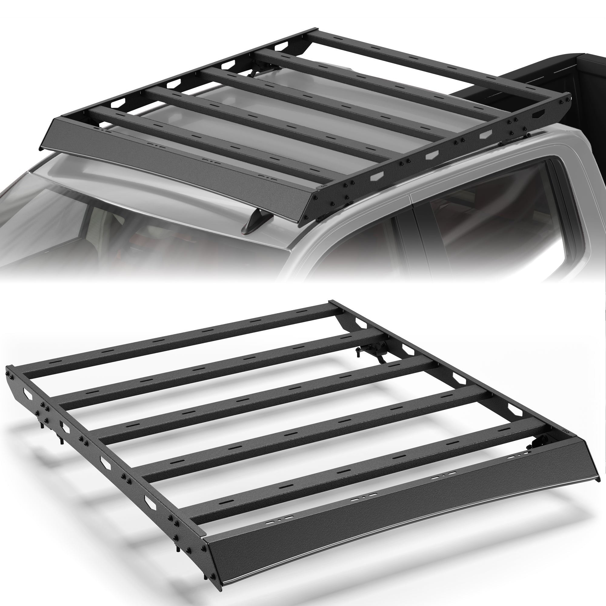 Roof Rack Cargo Crossbars Compatible with Chevy Silverado 1500/2500 2019 - 2025 Regular Cab Only - nadiaauto