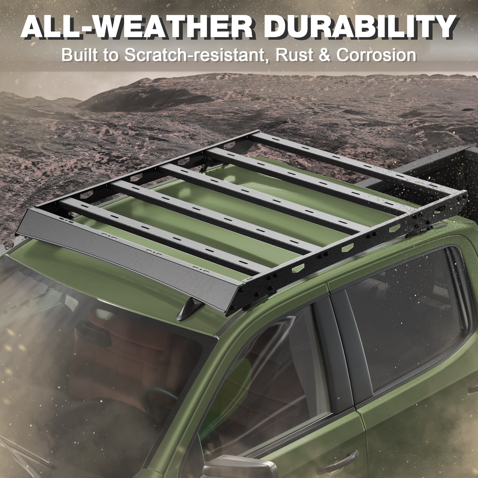 Roof Rack Cargo Crossbars Compatible with Chevy Silverado 1500/2500 2019-2025 Regular Cab Only - nadiaauto