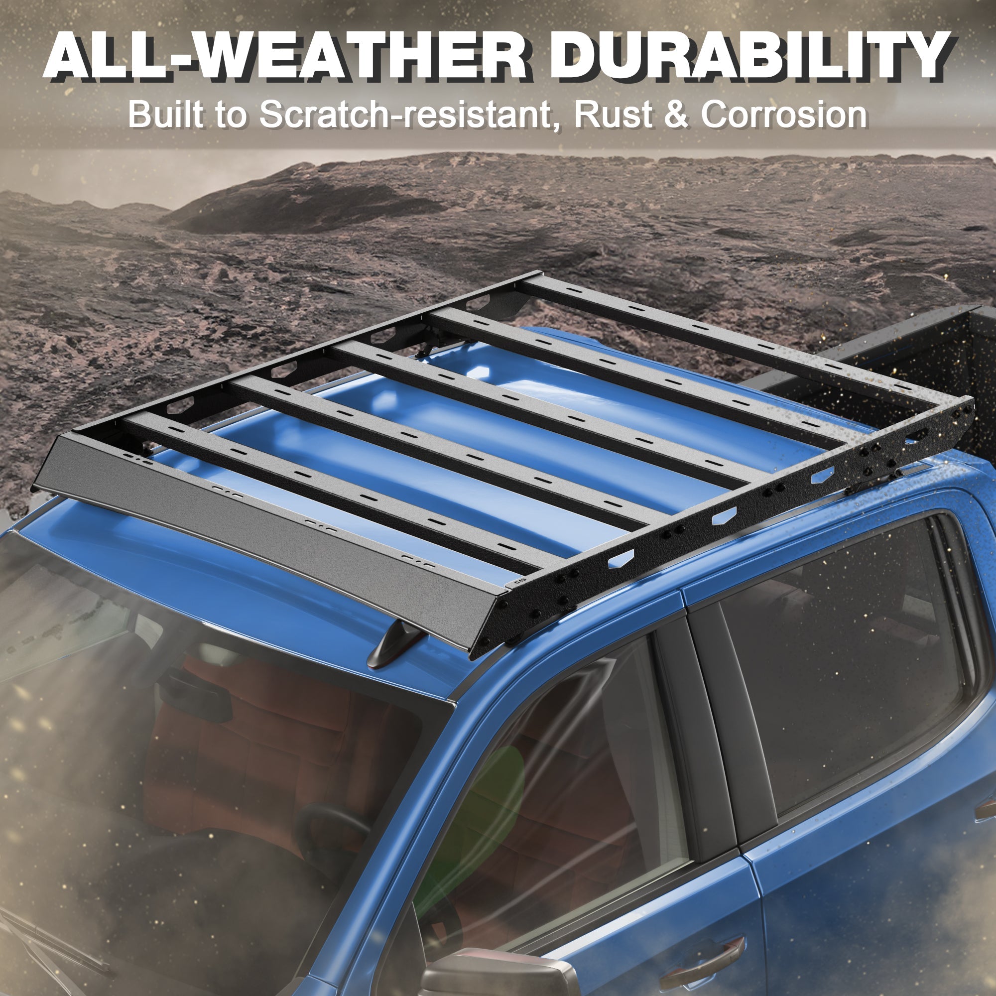 Roof Rack Cargo Crossbars Compatible with Chevy Silverado 1500/2500 2019 - 2025 Regular Cab Only - nadiaauto