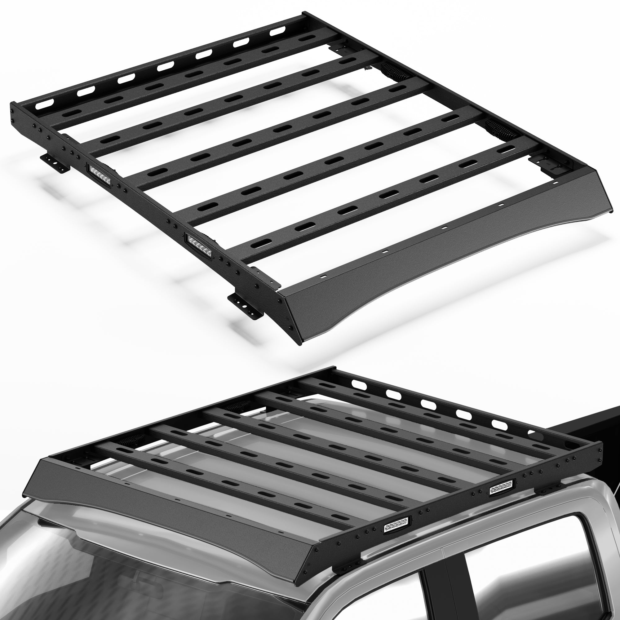 Roof Rack Rooftop Cargo Carrier Compatible for F250/F350/F450 2017 2018 2019 2020 2021 2022 - nadiaauto