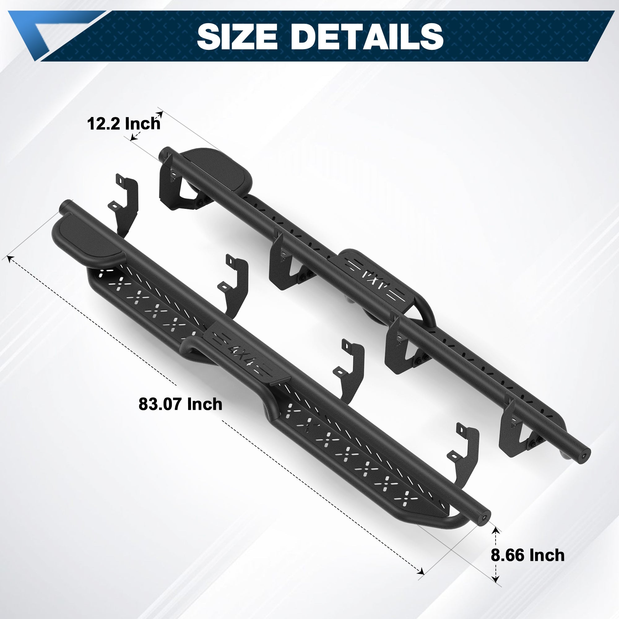 Side Steps for 2019-2025 Chevy Silverado & GMC Sierra 1500, 2020-2025 Chevrolet Silverado/GMC Sierra 2500HD 3500HD Crew Cab