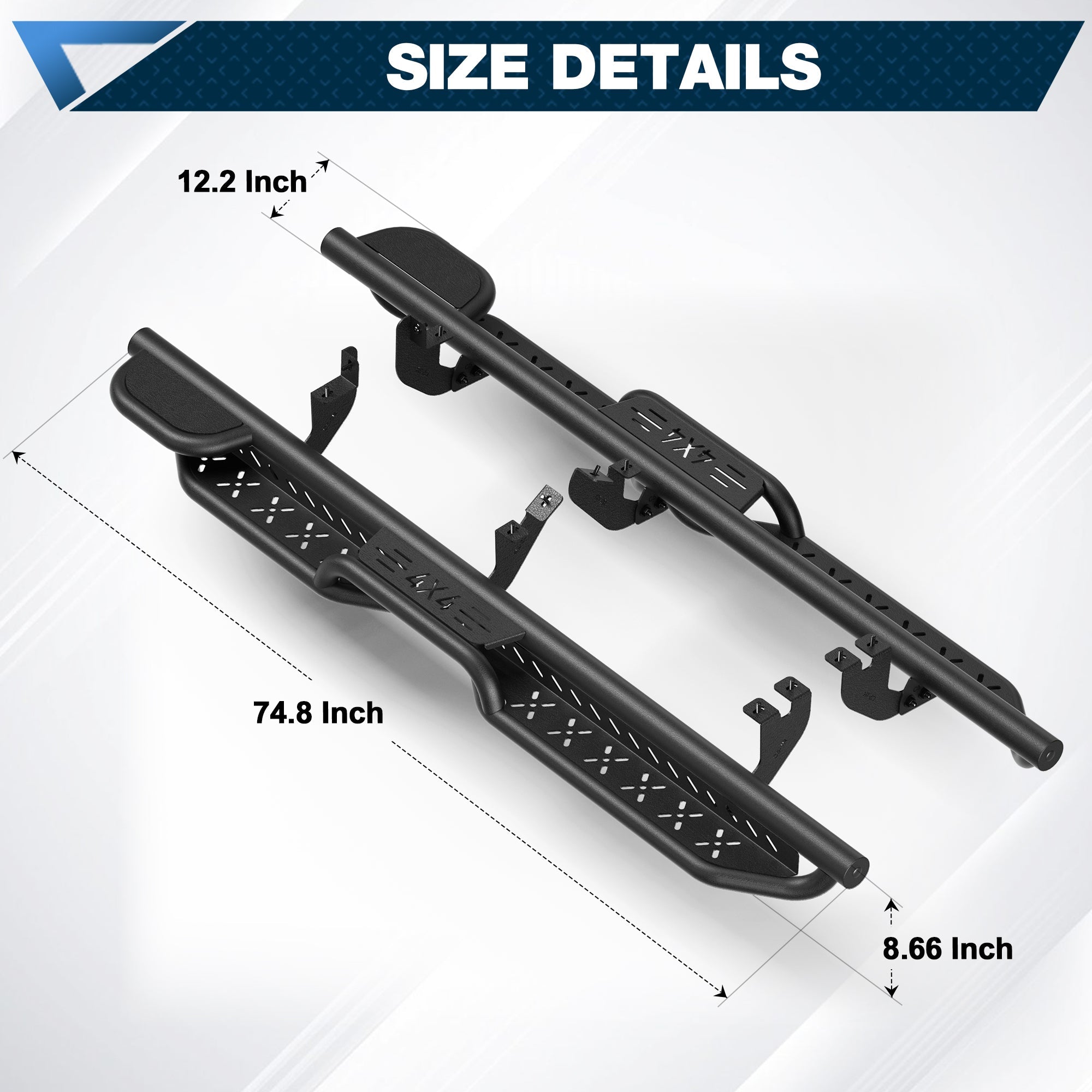 Running Boards Side Steps for Honda Pilot 2016 - 2022 Bolt - On Design for Easy Access - nadiaauto
