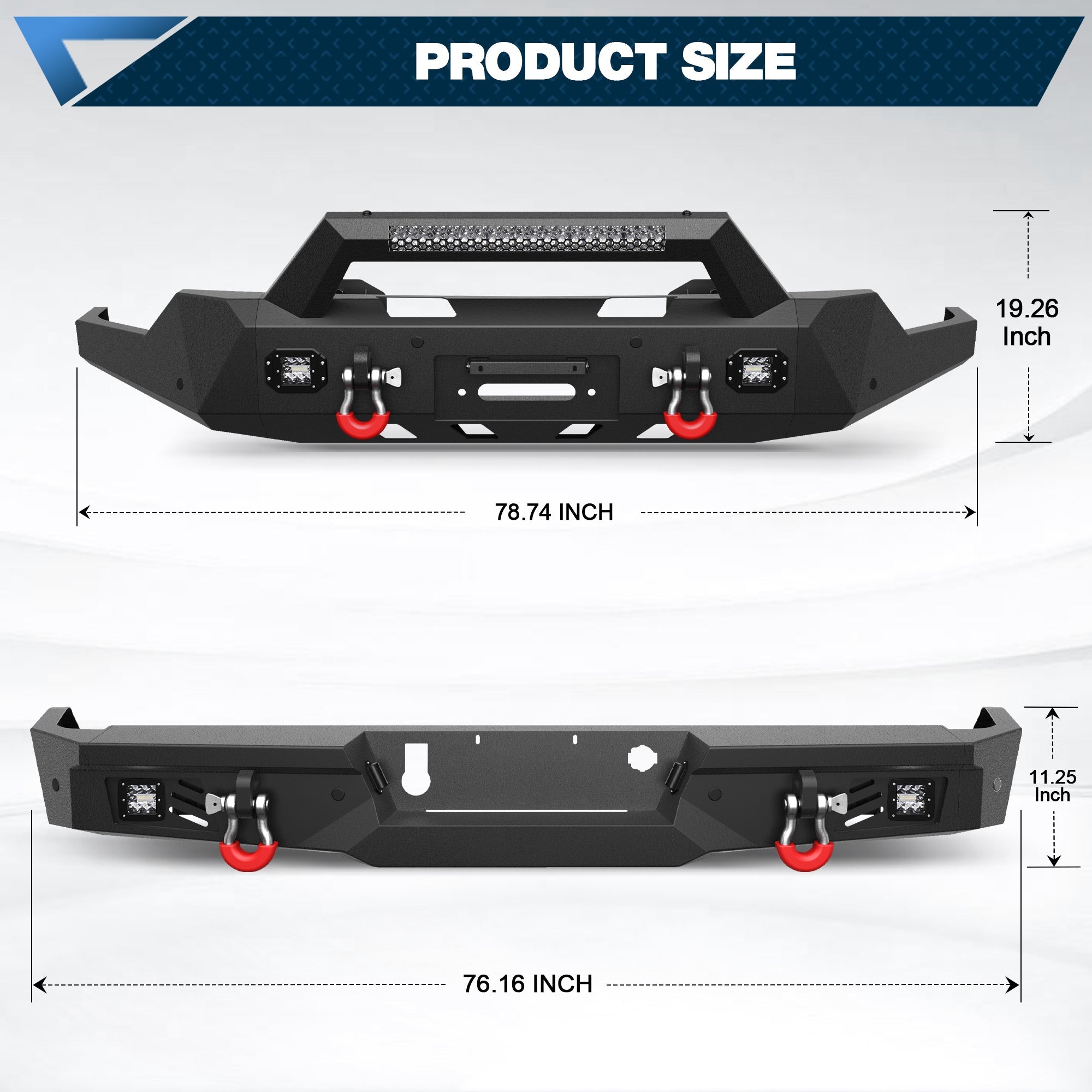Sierra 1500 Front and Rear Bumper Set for 2019 2020 2021 2022 GMC Sierra 1500 - nadiaauto