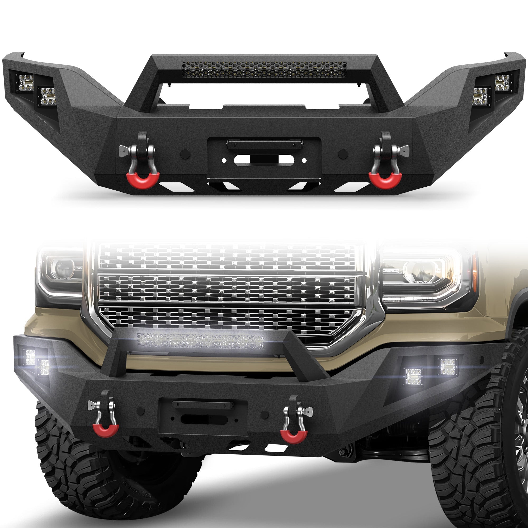 Sierra 1500 Front Bumper for 2016-2017-2018 GMC Sierra 1500 - nadiaauto