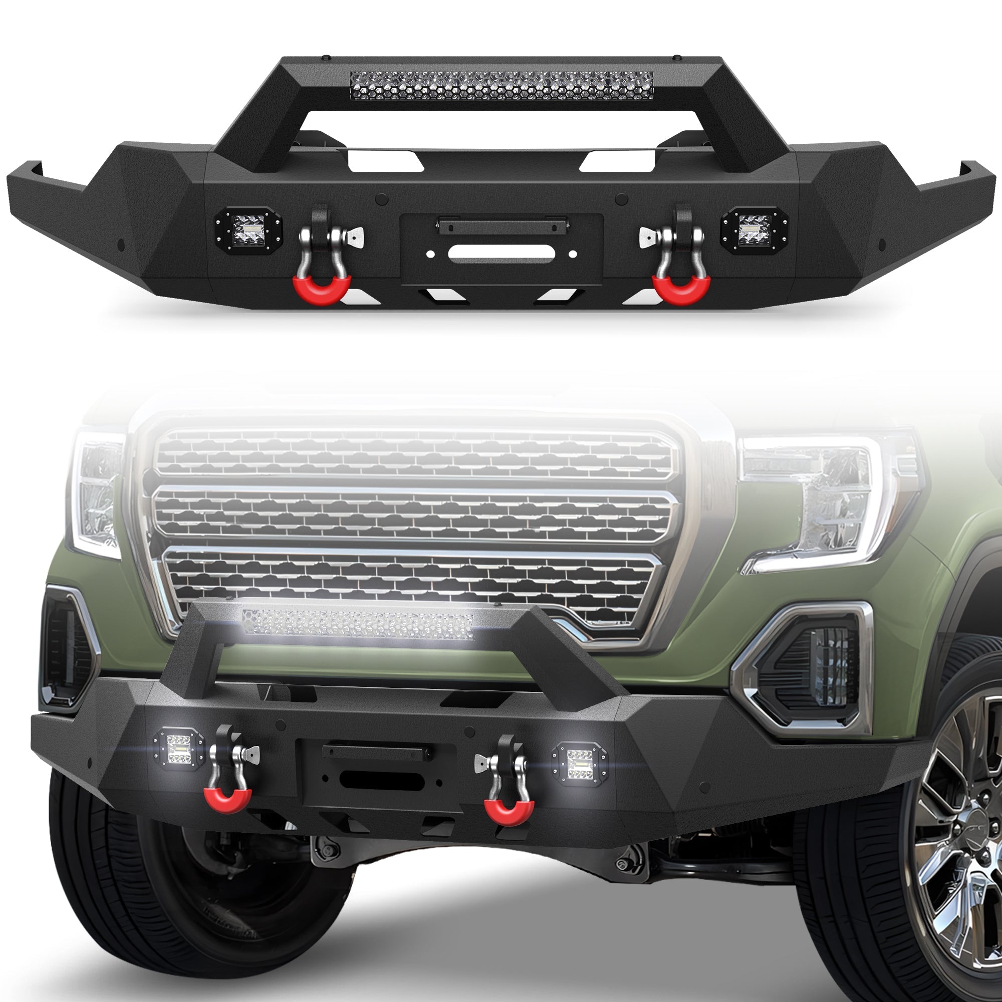 Sierra 1500 Front Bumper for 2019 2020 2021 2022 GMC Sierra 1500 - nadiaauto