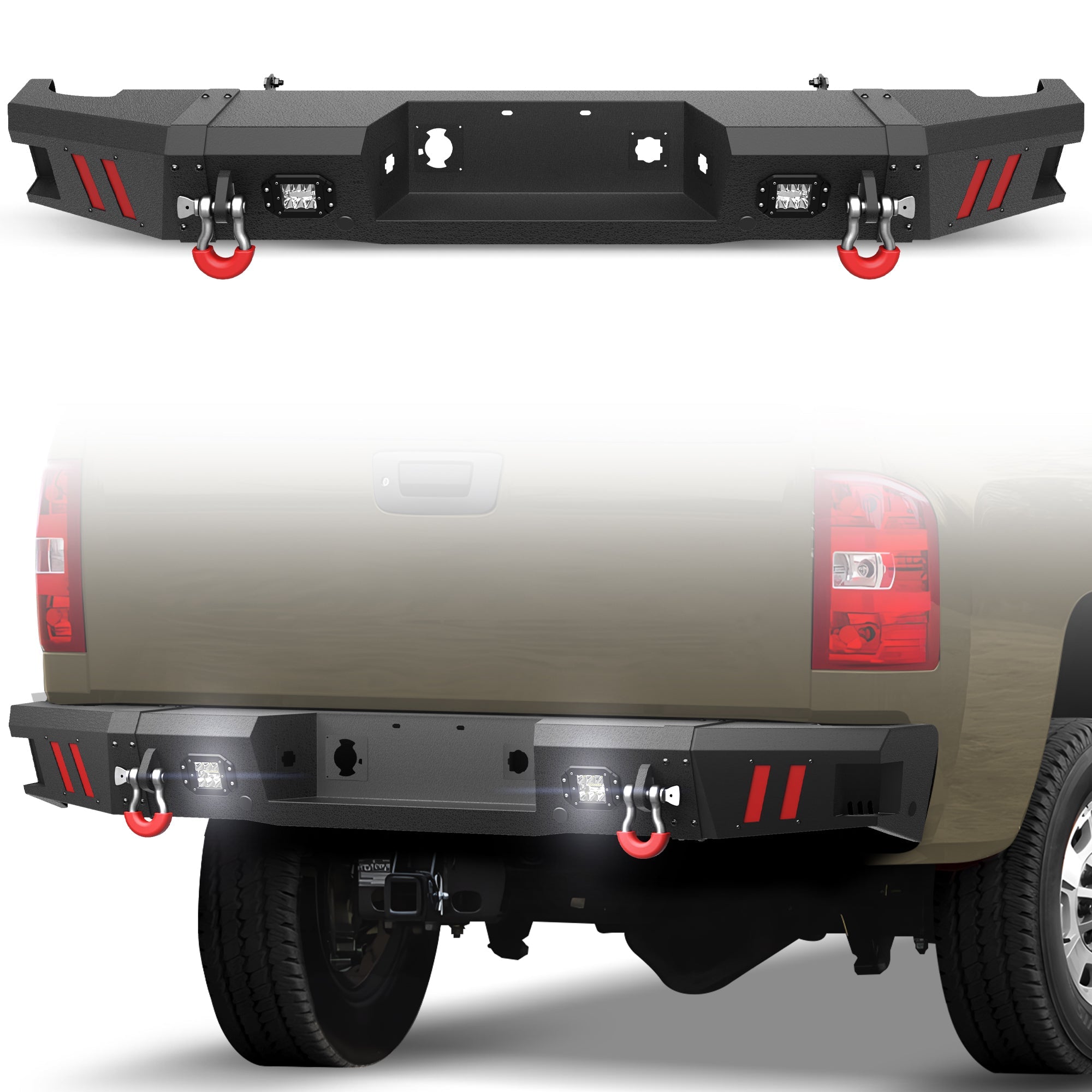 Sierra 2500/3500 HD Rear Bumper for 2011 2012 2013 2014 Chevy Silverado/GMC Sierra 2500/3500 HD - nadiaauto