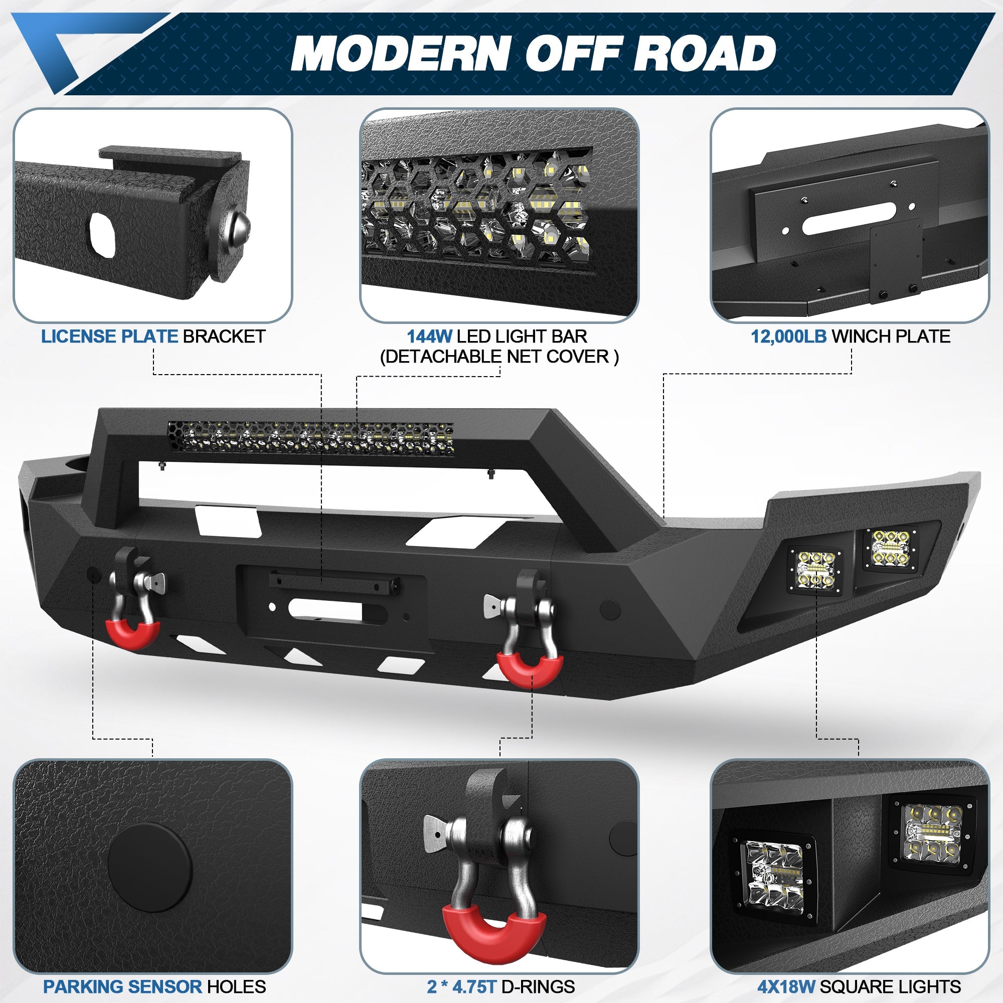 Silverado 1500 Front and Rear Bumper Set for 2007 2008 2009 2010 2011 2012 2013 Chevy Silverado 1500 Pickup Truck - nadiaauto