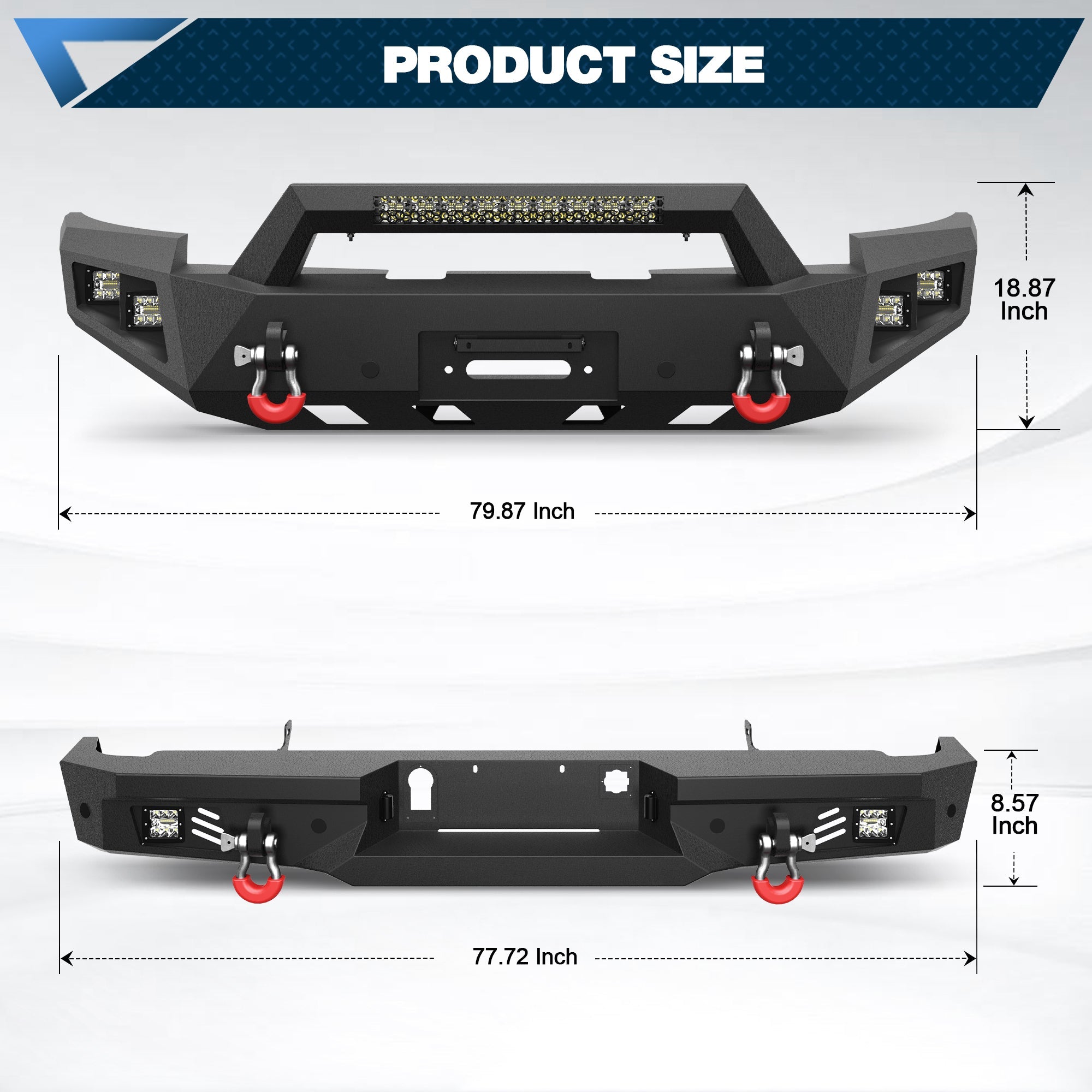Silverado 1500 Front and Rear Bumper Set for 2014 2015 Chevy Silverado 1500 Pickup Truck - nadiaauto
