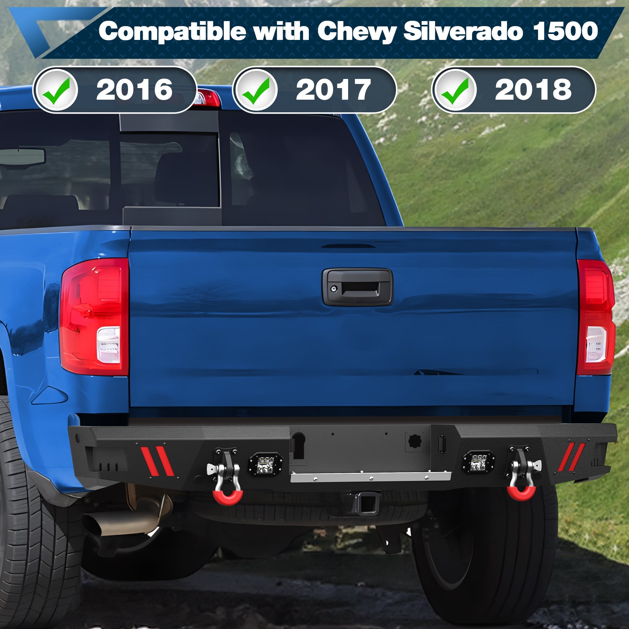 Silverado 1500 Front and Rear Bumpers Fit 2016 2017 2018 Chevrolet Silverado 1500 - nadiaauto