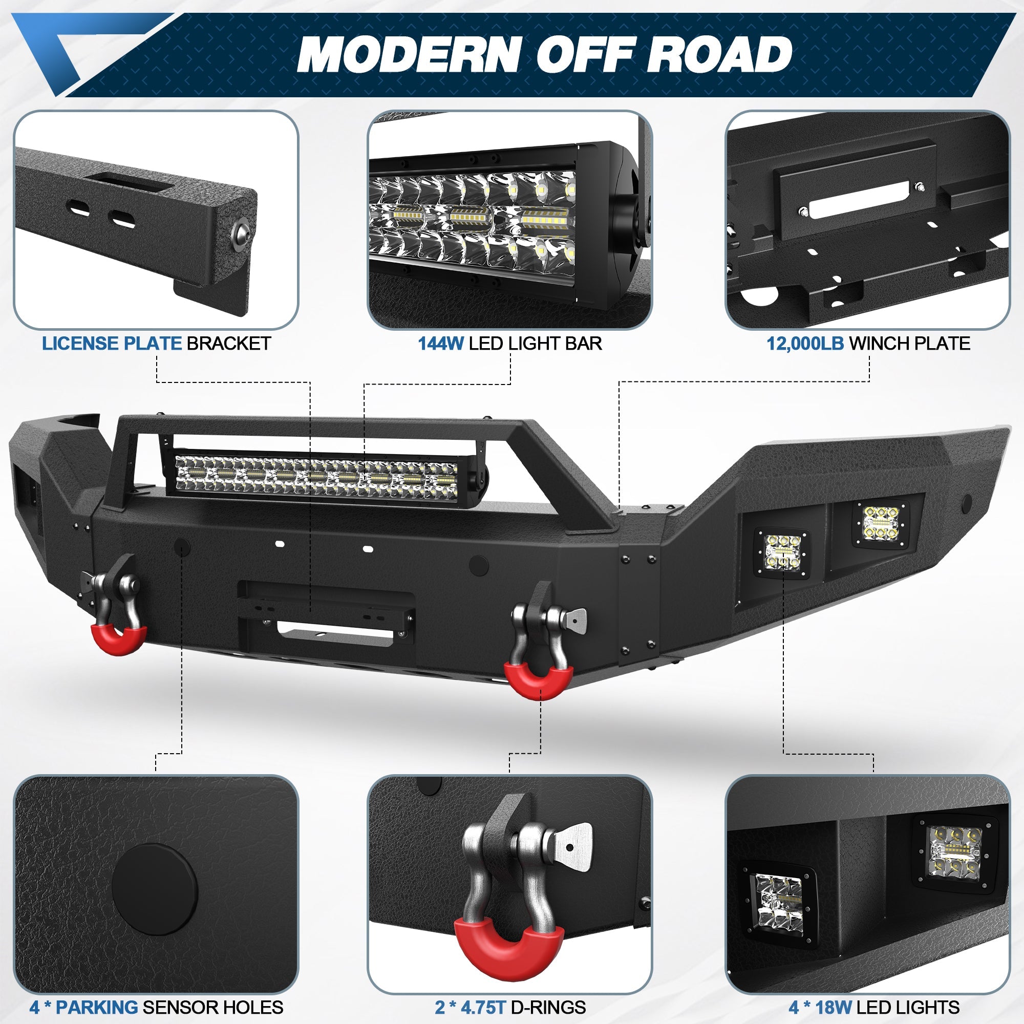 Silverado 1500 Front and Rear Bumpers Fit 2016 2017 2018 Chevrolet Silverado 1500 - nadiaauto