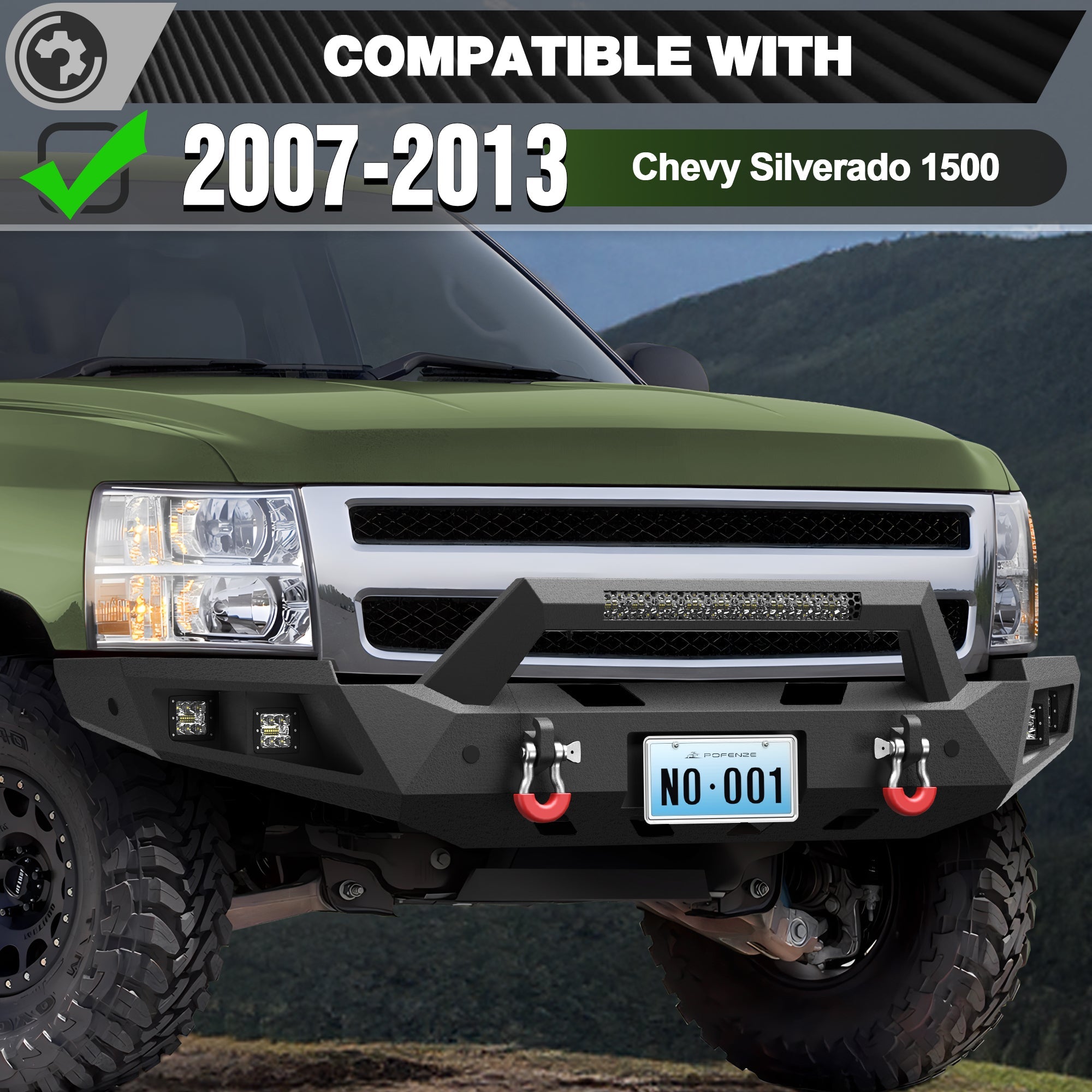 Silverado 1500 Front Bumper and Rear Bumper for 2007-2013 Chevy Silverado 1500 - nadiaauto