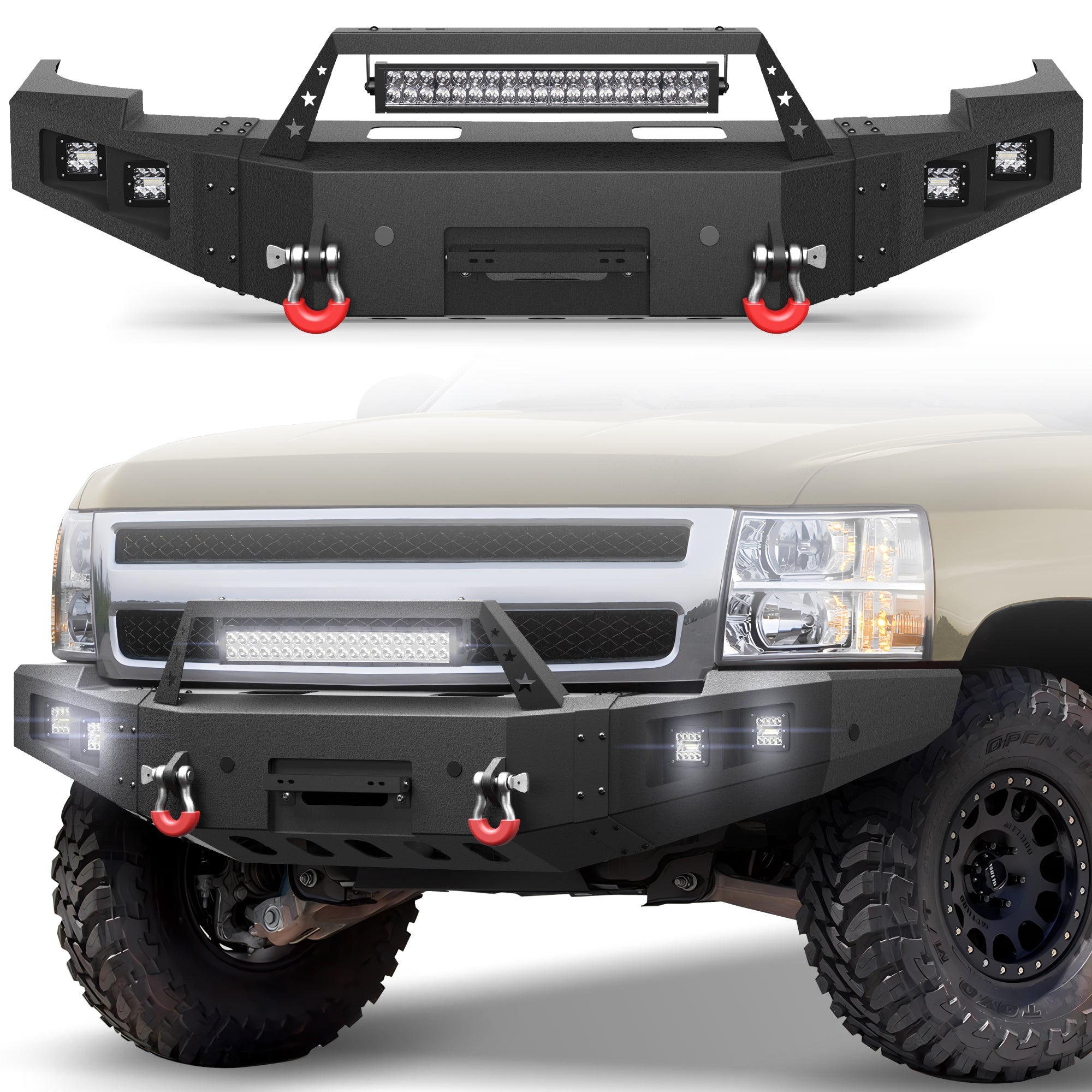 Silverado 1500 Front Bumper for 2007 2008 2009 2010 2011 2012 2013 Chevy Silverado 1500 Pickup - nadiaauto