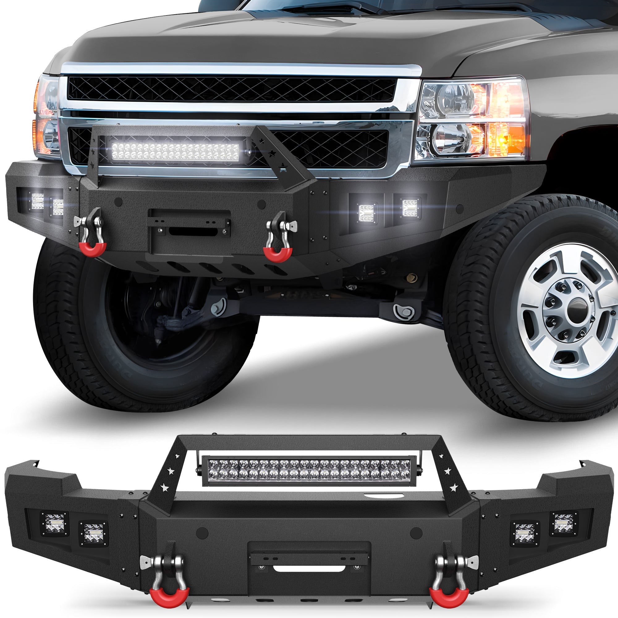 Silverado 2500/3500 Front Bumper Compatible with 2011 2012 2013 2014 Chevy Silverado 2500/3500 - nadiaauto