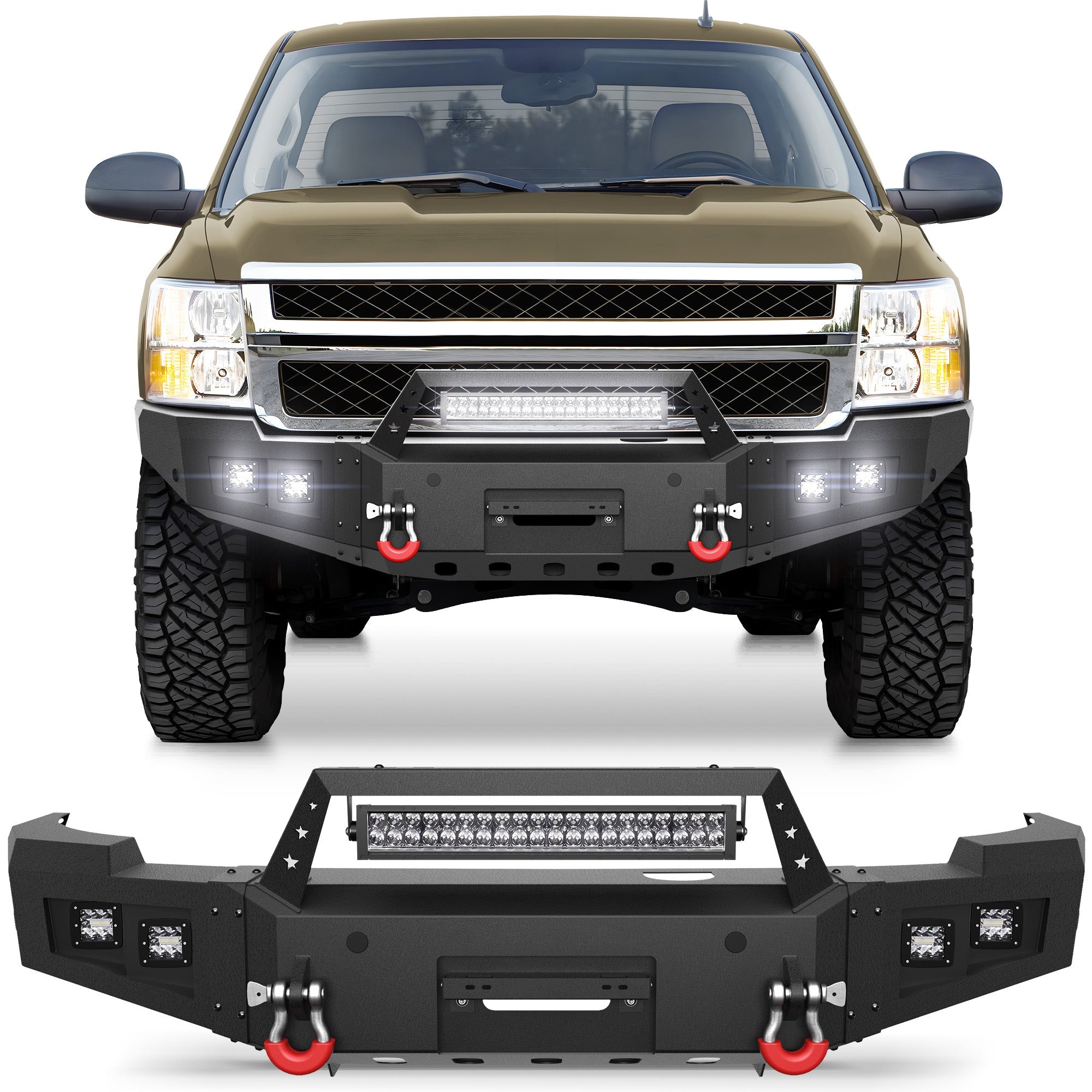 Silverado 2500/3500 Front Bumper Compatible with 2011 2012 2013 2014 Chevy Silverado 2500/3500 - nadiaauto