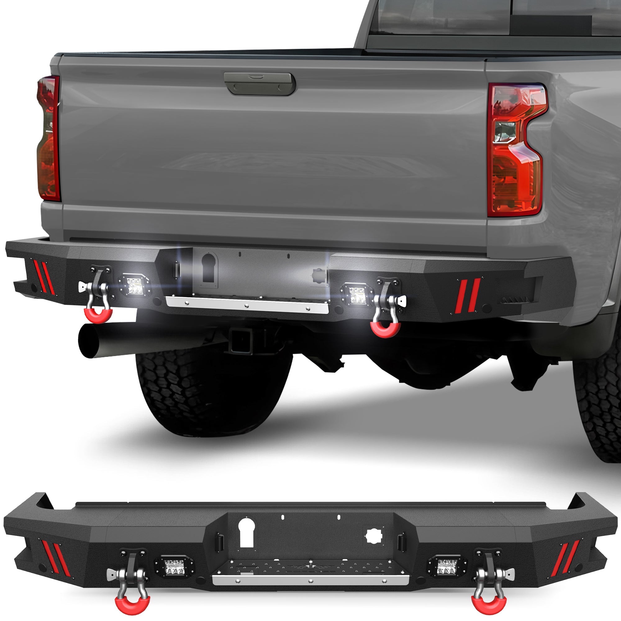 Silverado Sierra 2500/3500 Rear Bumper for 2020 2021 2022 2023 2024 2025 2026 Chevy Silverado/GMC Sierra 2500/3500 HD - nadiaauto