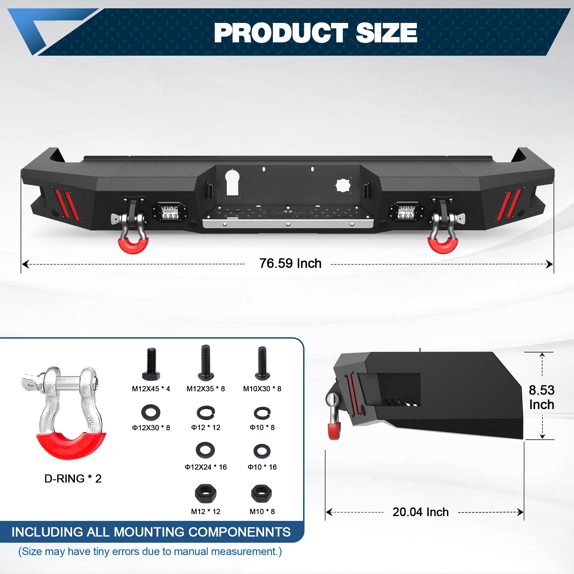Silverado Sierra 2500/3500 Rear Bumper for 2020 2021 2022 2023 2024 2025 2026 Chevy Silverado/GMC Sierra 2500/3500 HD - nadiaauto