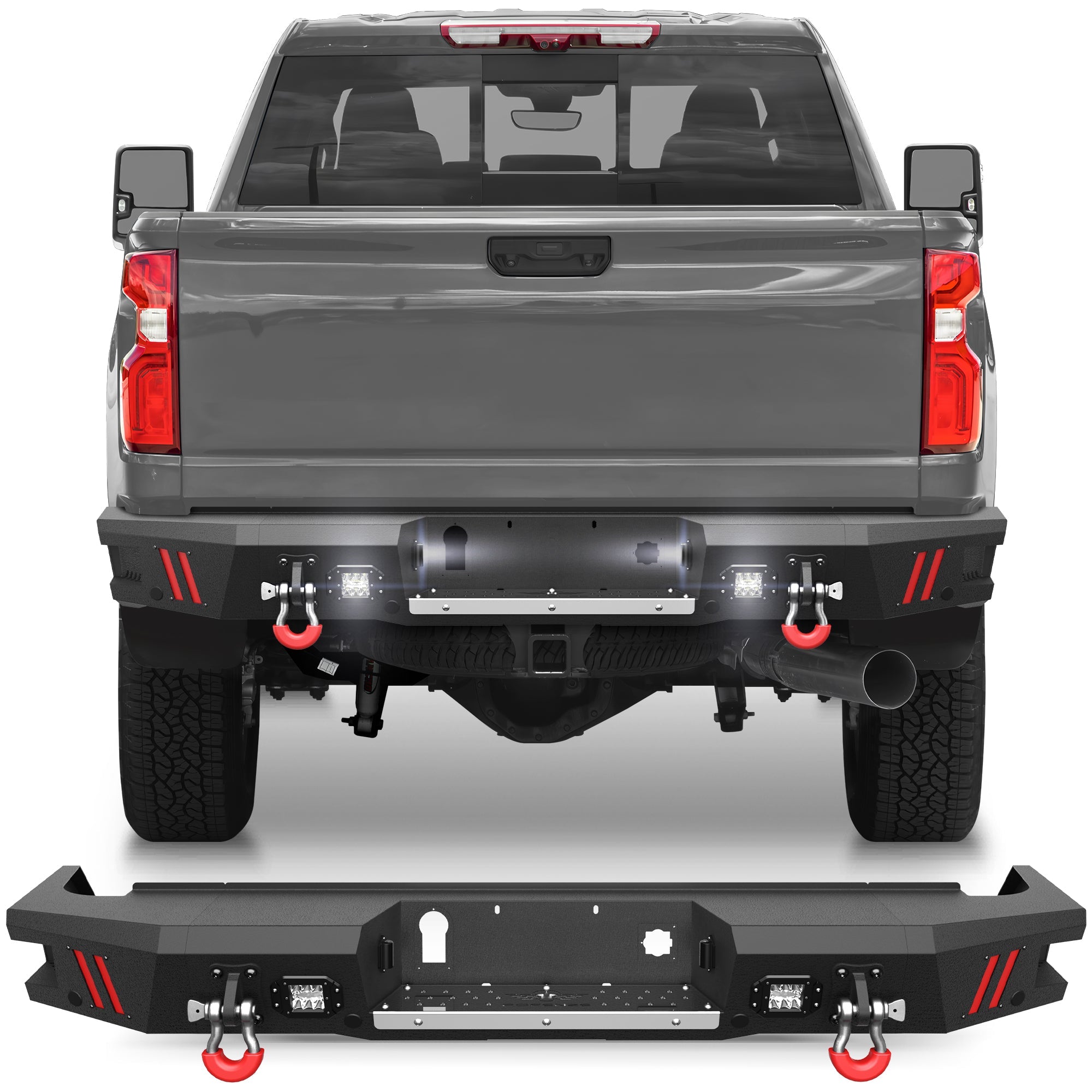 Silverado Sierra 2500/3500 Rear Bumper for 2020 2021 2022 2023 2024 2025 2026 Chevy Silverado/GMC Sierra 2500/3500 HD - nadiaauto