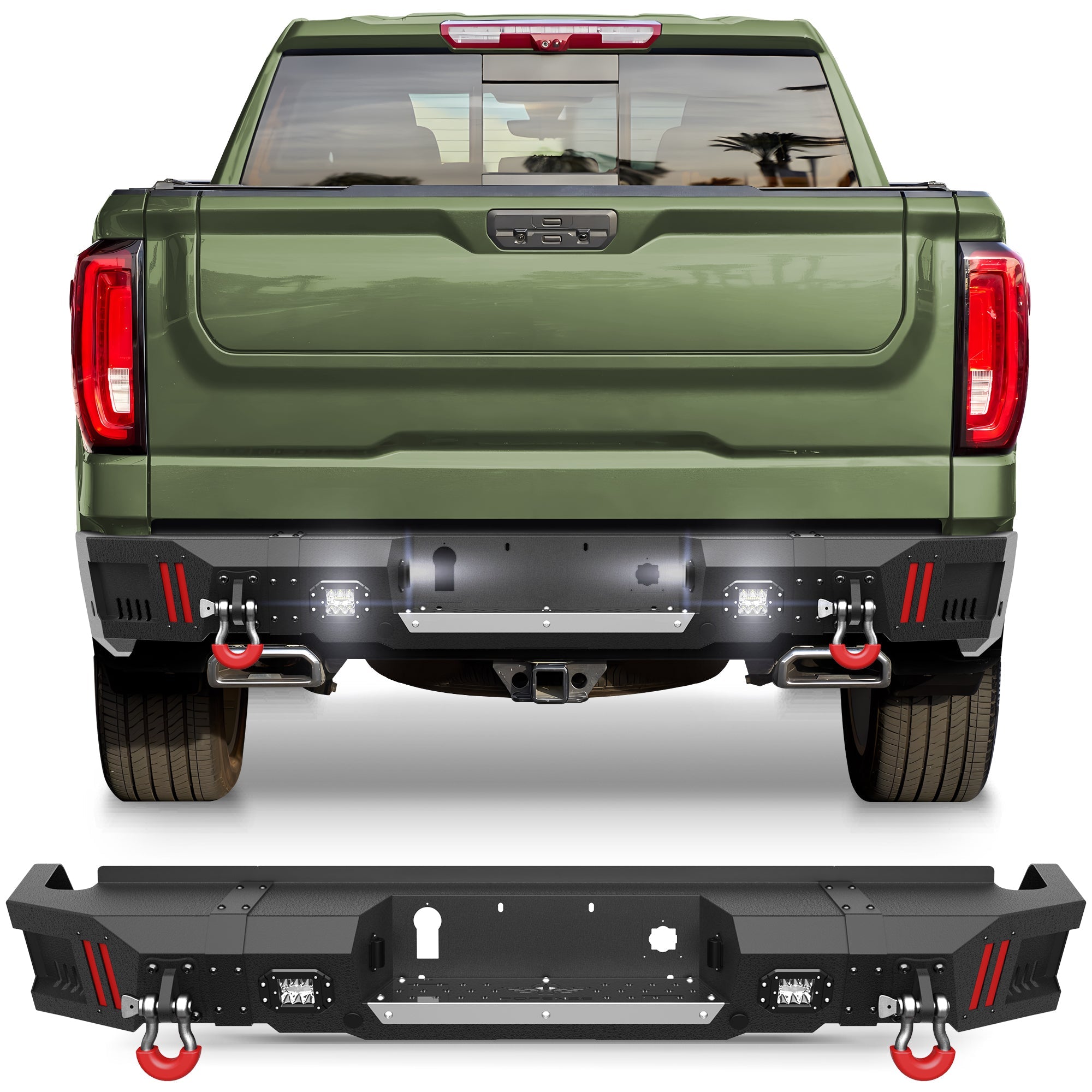 Silverado/Sierra 1500 Rear Bumper for 2019-2025 Chevy Silverado 1500/GMC Sierra 1500 - nadiaauto