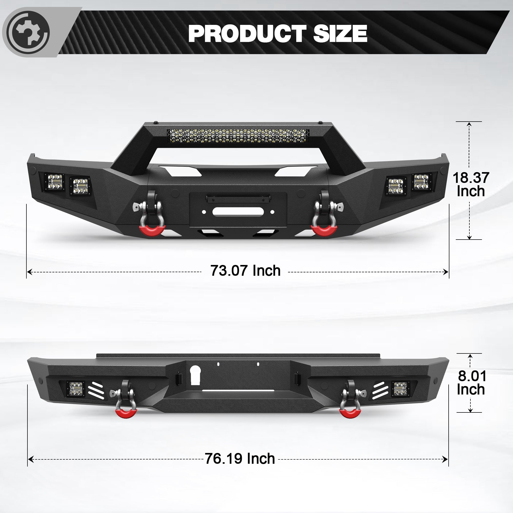 Suburban Bumper Set for 1992-1999 Chevy Suburban/GMC Yukon and 1995-1999 Chevy Tahoe - nadiaauto
