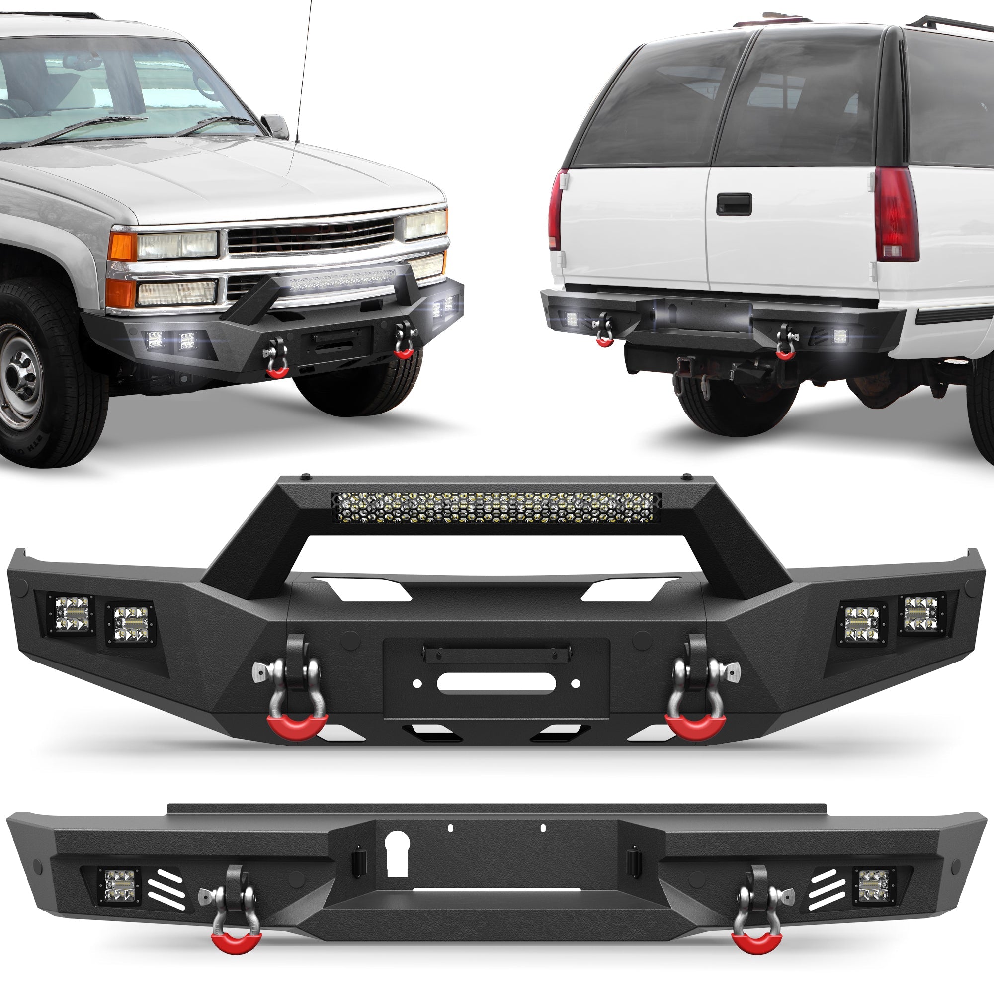 Suburban Bumper Set for 1992 - 1999 Chevy Suburban/GMC Yukon and 1995 - 1999 Chevy Tahoe - nadiaauto