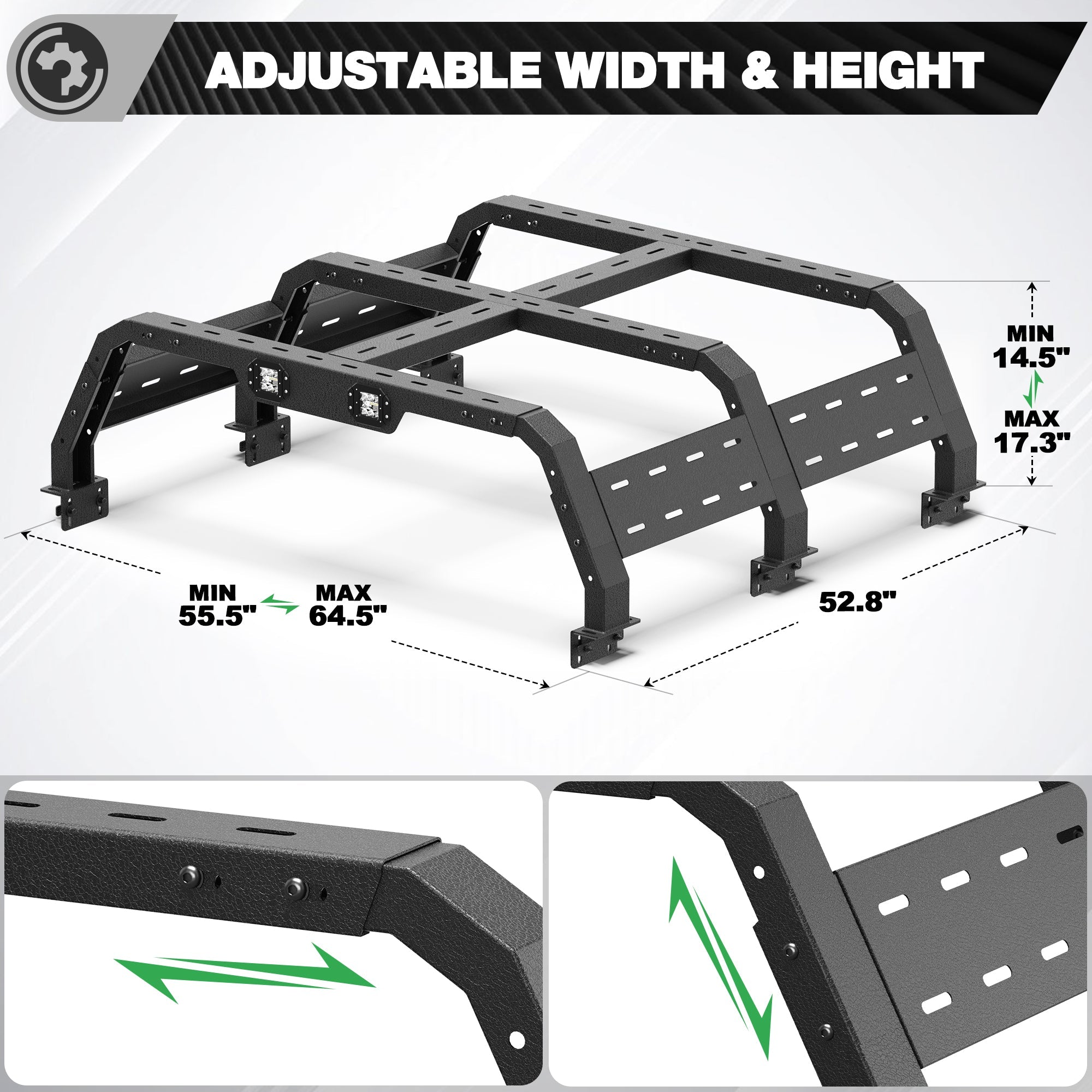 Tacoma Overland Bed Rack 17.3