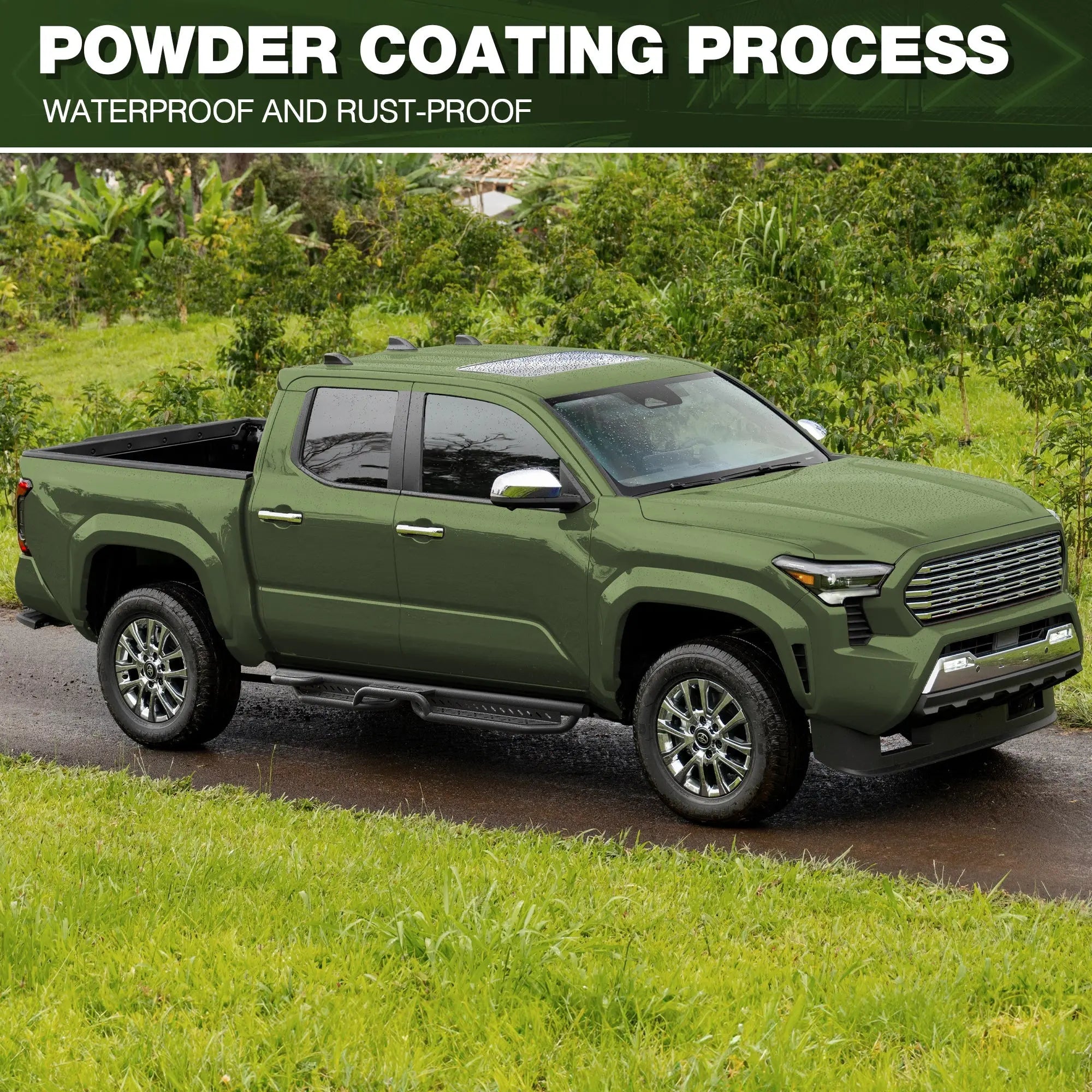 Tacoma Running Boards Side Steps for 2024-2026 Toyota Tacoma Double Cab (4 Full-Size Doors) - nadiaauto