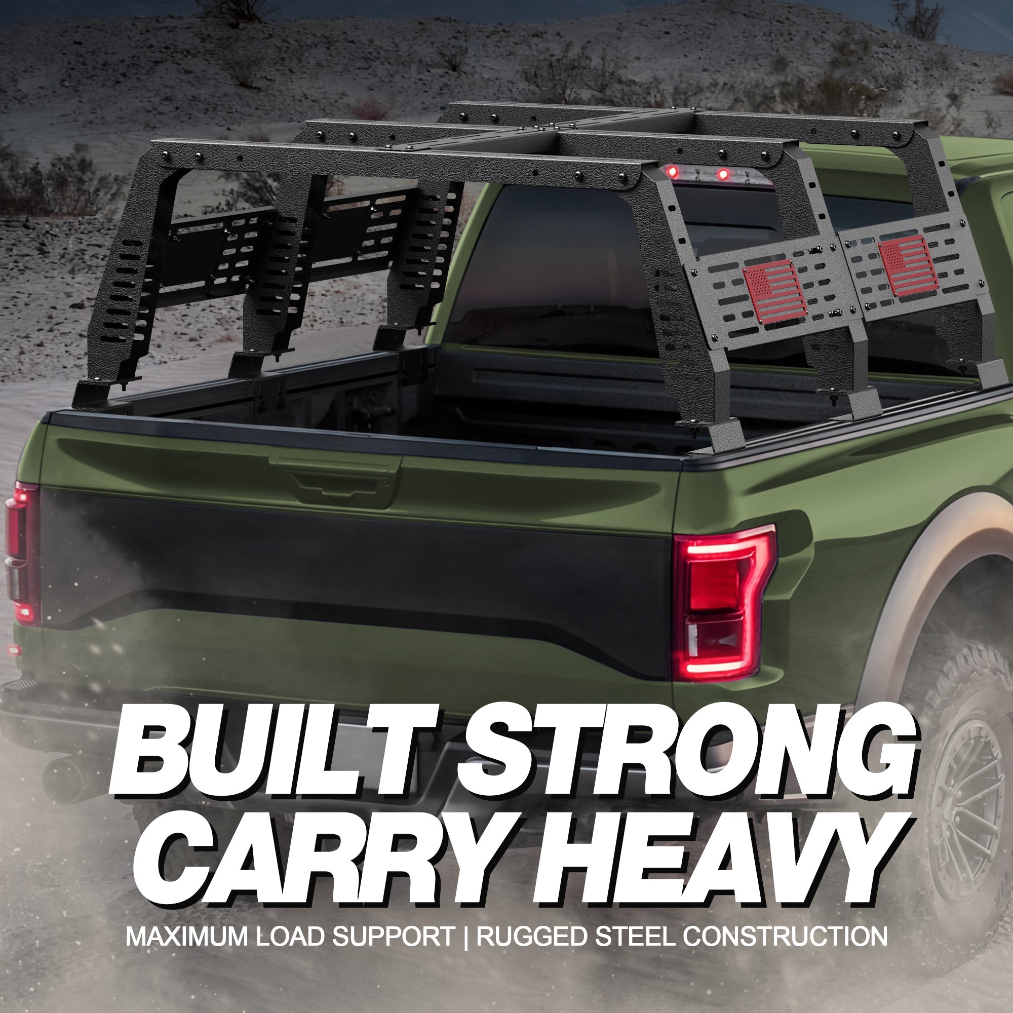 Truck Bed Rack for Toyota Tacoma 2005-2026 & Tundra 2014-2026, Adjustable Overland Cargo Rack with Factory Bed Rails, Rooftop Tent & Kayak Carrier - nadiaauto