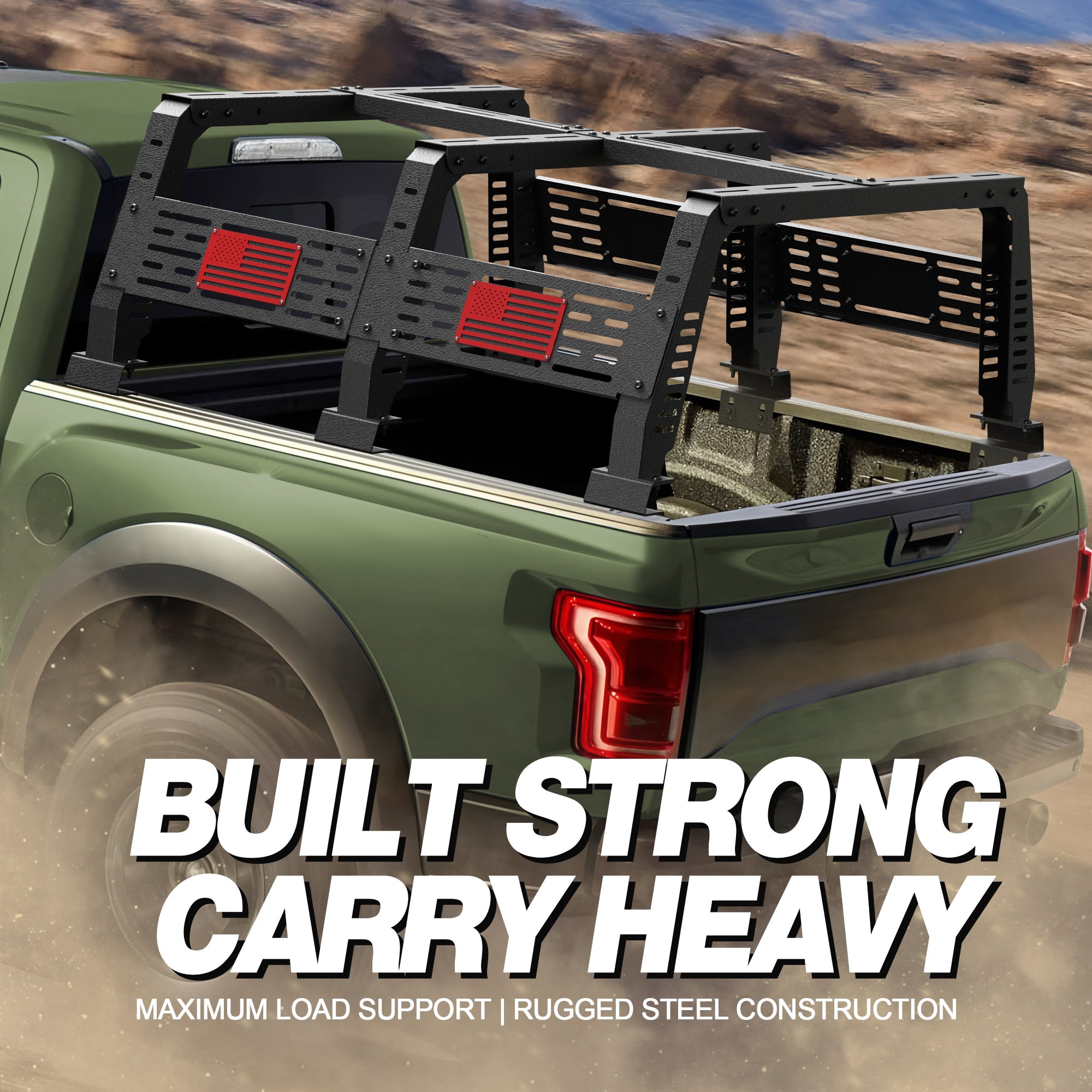 Truck Bed Rack Without Bed Rails for Ford F-150 Ram 1500 Silverado 1500 & Toyota Tundra, Heavy Duty Pickup Cargo Rack - nadiaauto