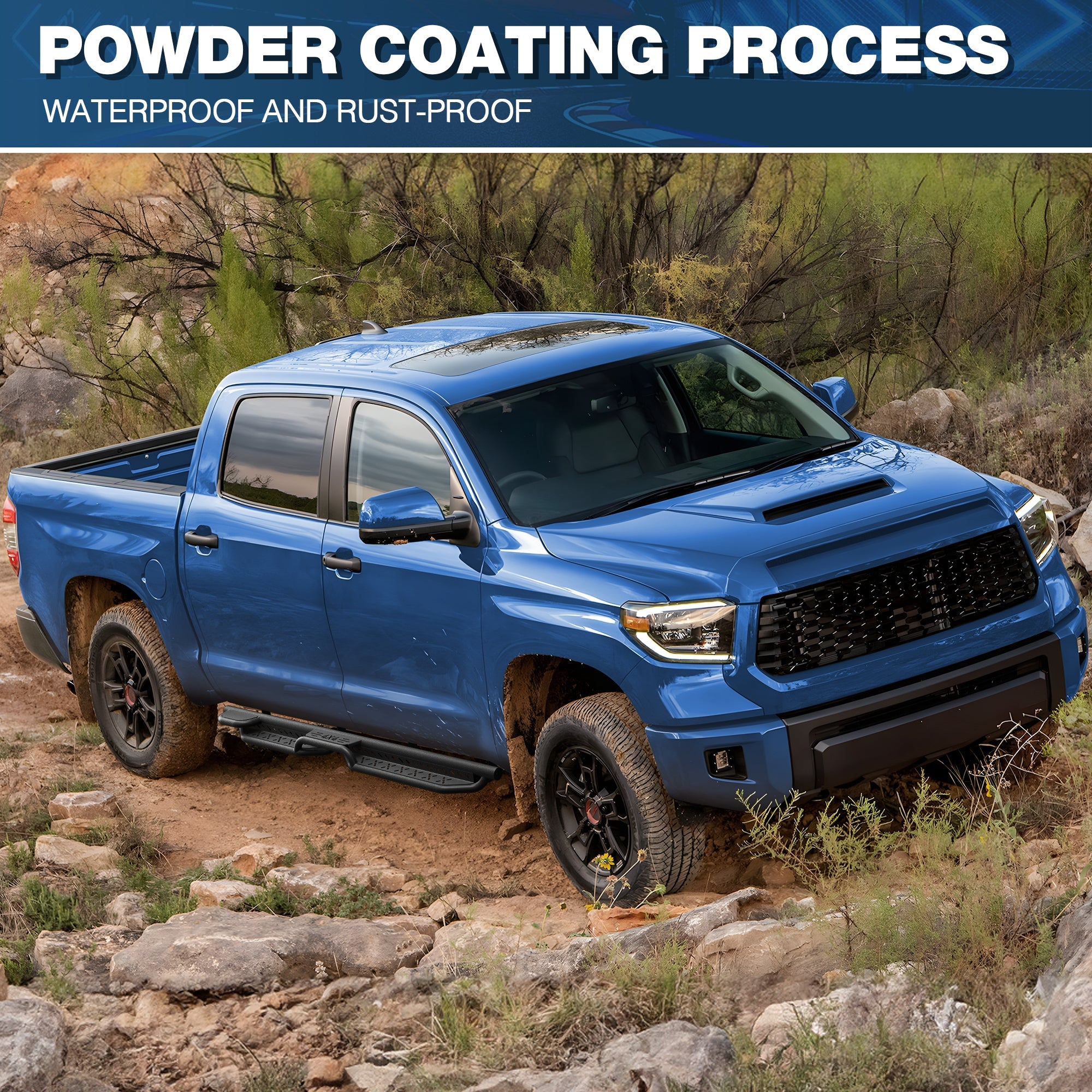 Tundra Running Boards Side Steps Fits for 2007 - 2021 Toyota Tundra CrewMax 4 - Door - nadiaauto
