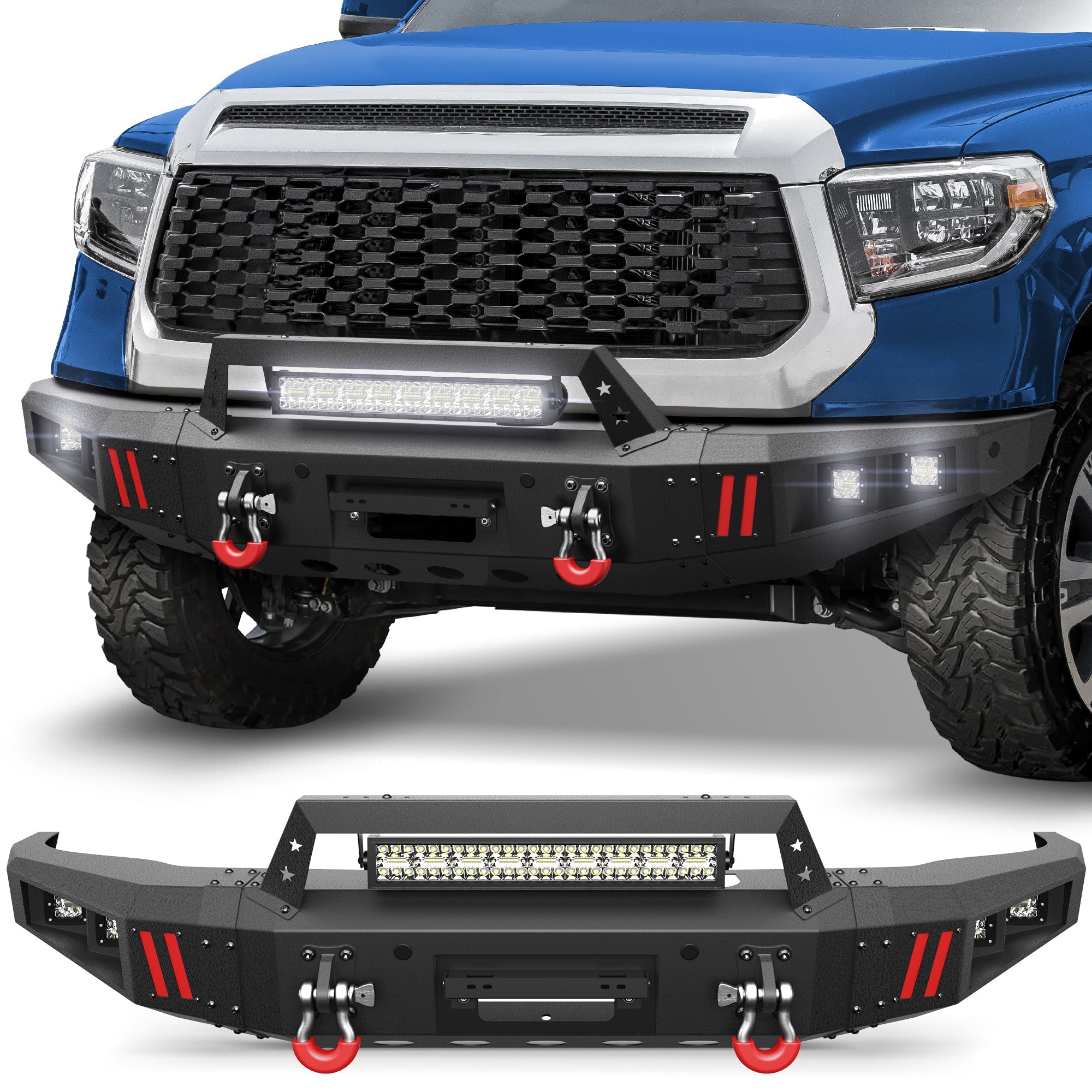 04 - 21 Tundra Front Bumper For 2014 2015 2016 2017 2018 2019 2020 2021 Toyota Tundra - nadiaauto