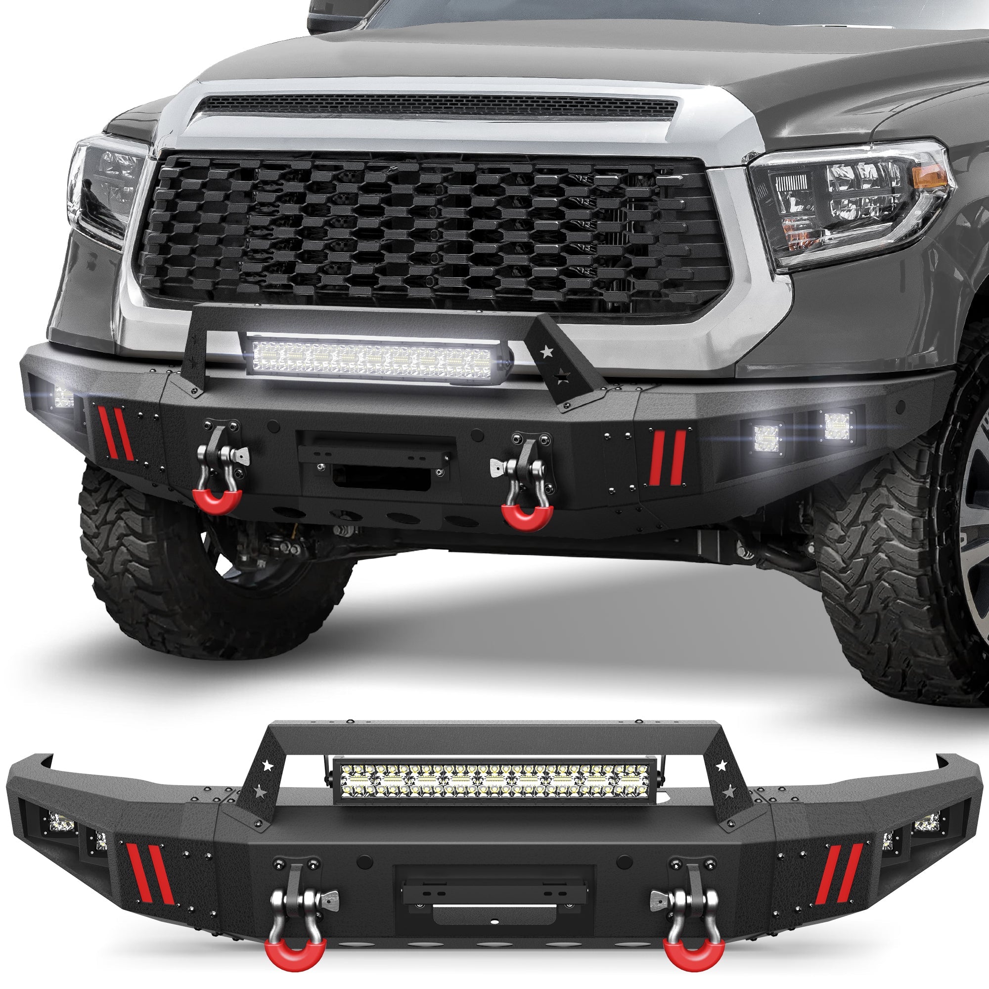 04 - 21 Tundra Front Bumper For 2014 2015 2016 2017 2018 2019 2020 2021 Toyota Tundra - nadiaauto