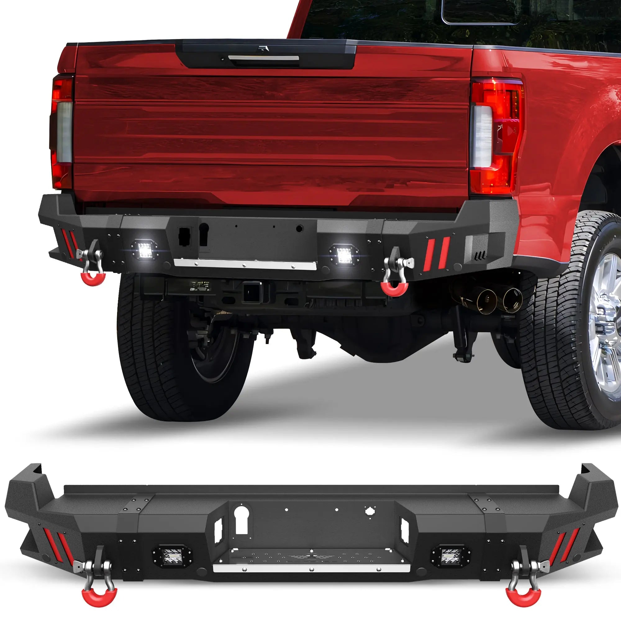Longsun F250 Rear Bumper Full Width for 2017-2026 Ford F250/F350/F450