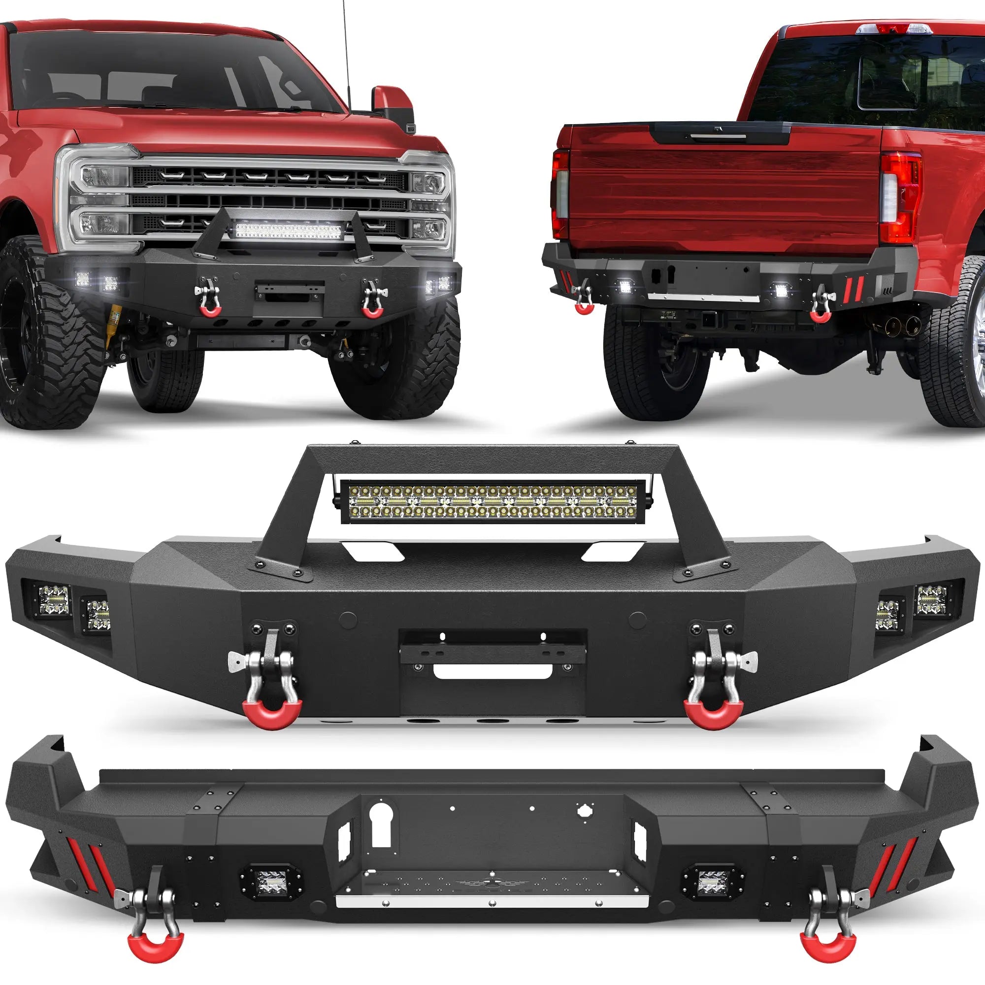 Longsun F250 Bumper Set for 2023 2024 2025 2026 Ford F250/F350/F450 Pickup