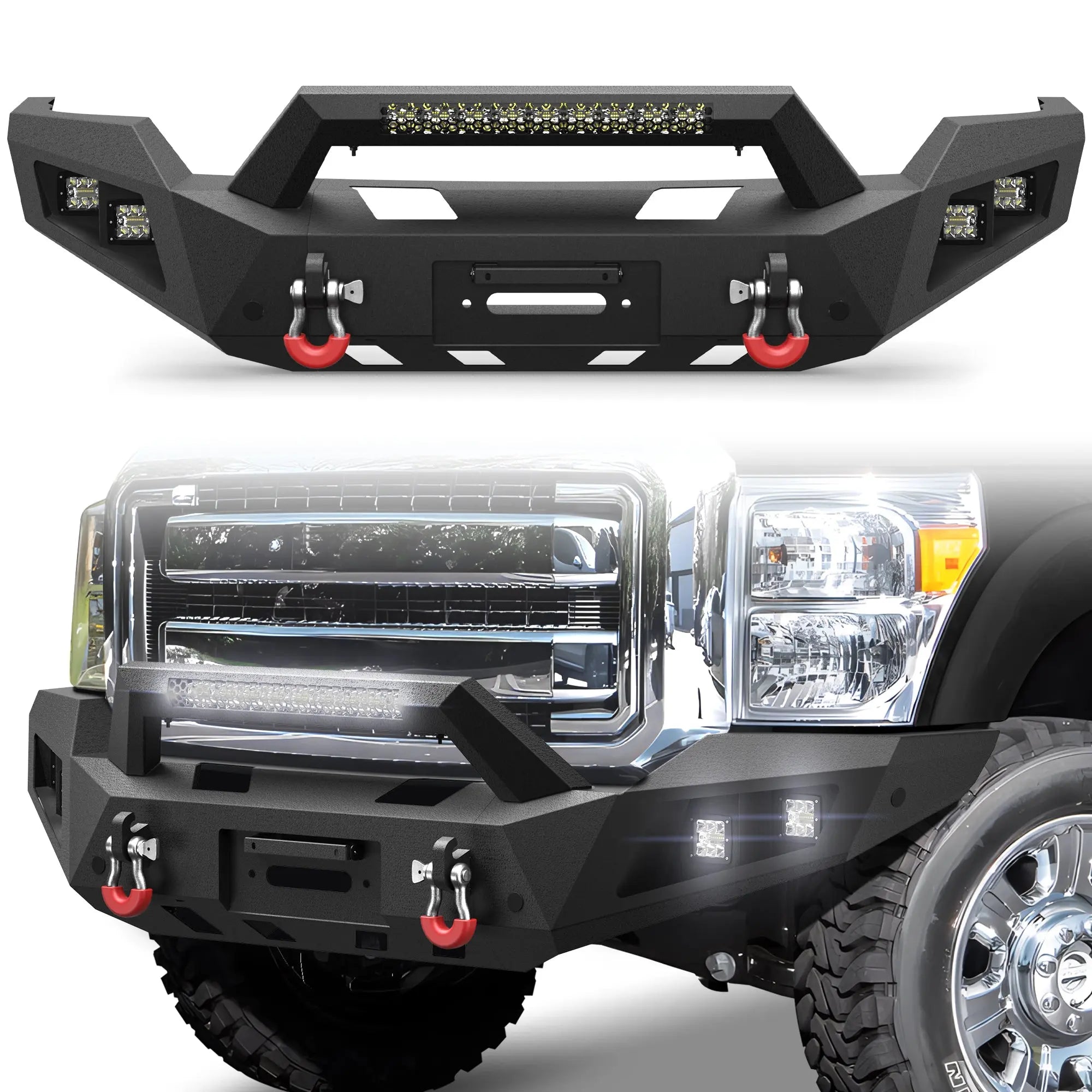 Longsun F250 Front Bumper for 2011-2016 Ford F250/F350/F450 Pickup Trucks