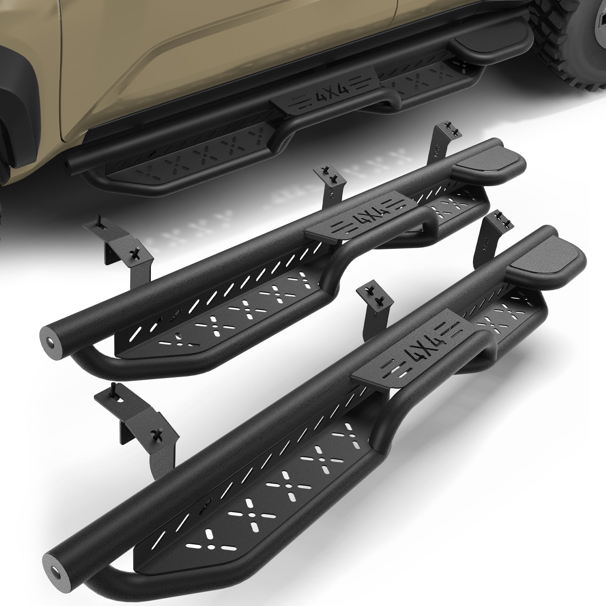Running Boards Side Steps Compatible with 2014-2024 Toyota 4Runner SR5, 2015-2024 TRD Pro & 2017-2024 TRD 2PCS Nerf Bars