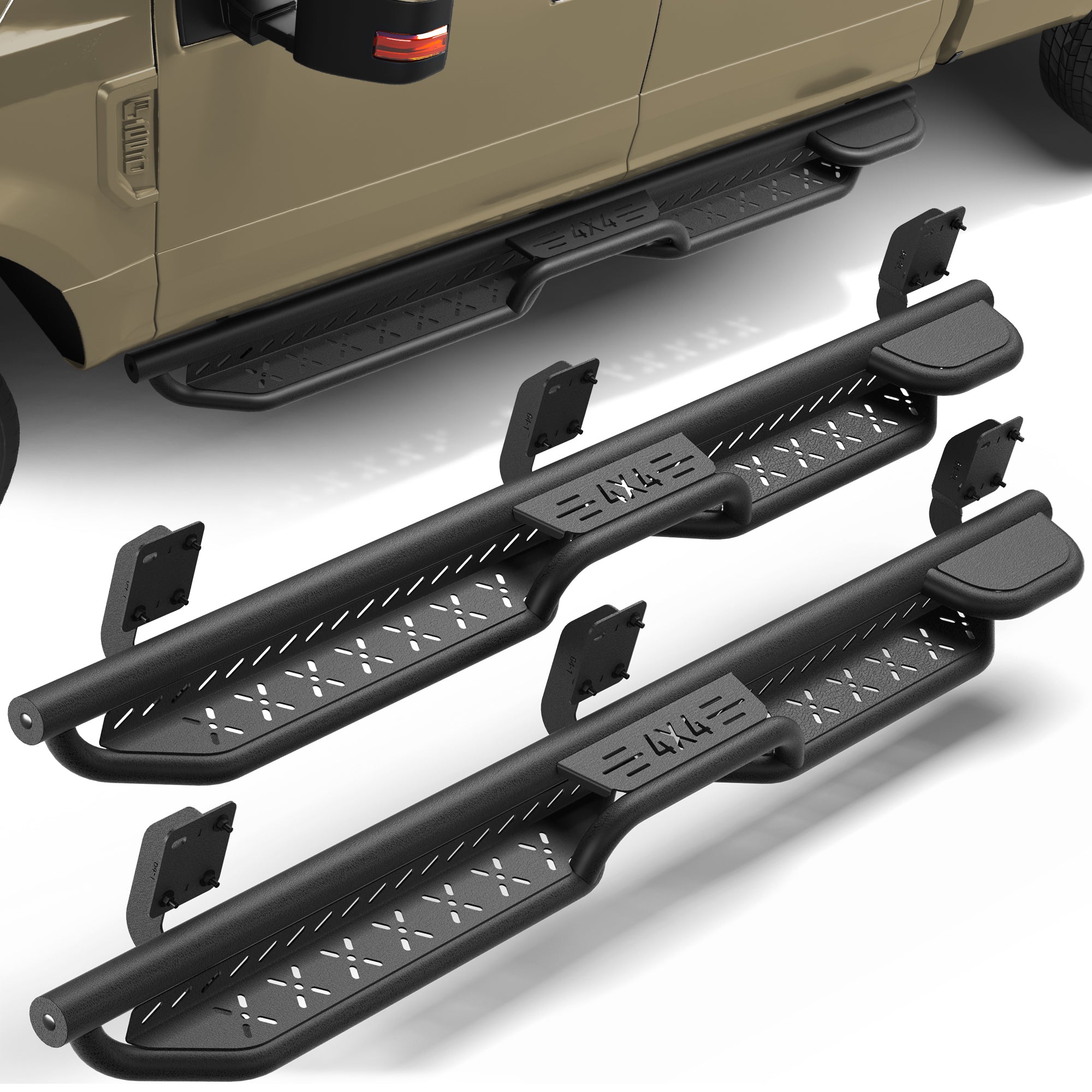F250 Running Boards Side Steps Compatible for 1999-2016 Ford F250 SuperCrew (4 Door)
