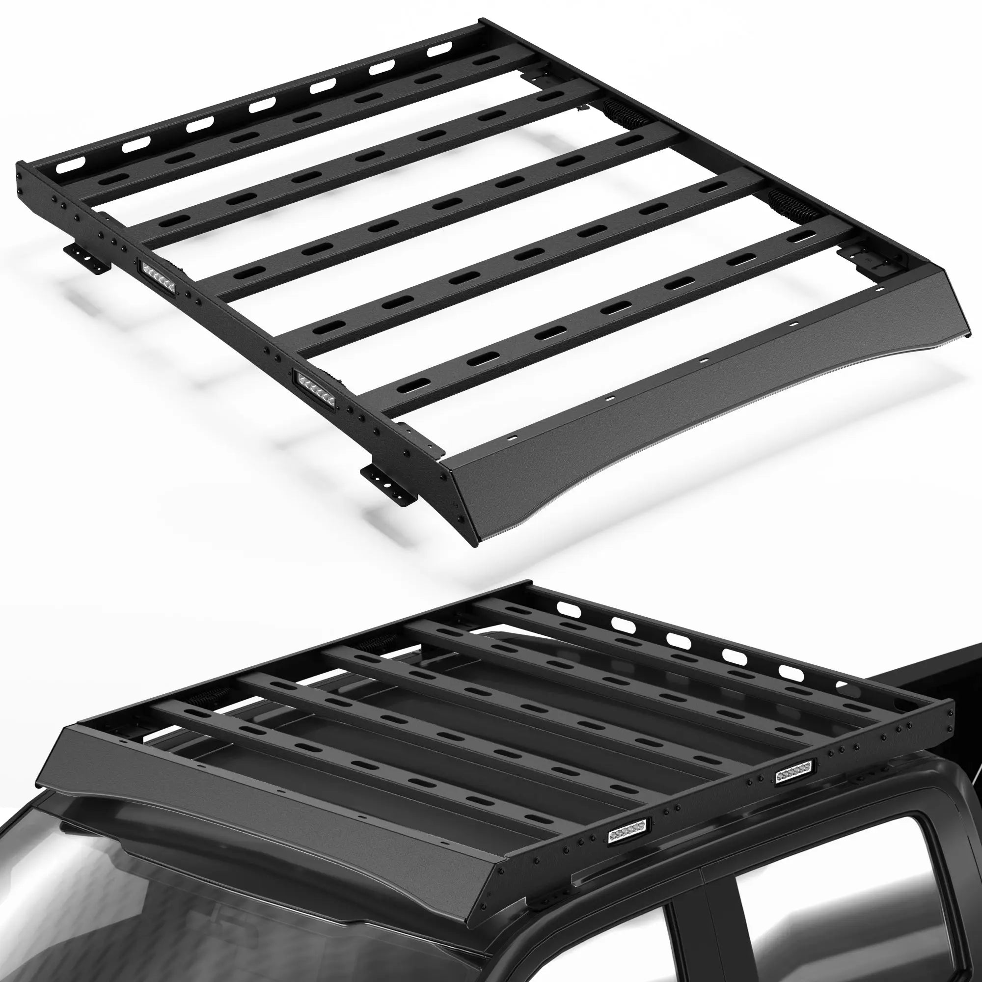 Longsun Roof Rack for 2017-2022 Ford F-250 F-350 F-450 Super Duty, Heavy-Duty Cargo Carrier, 800 lbs Capacity, Black