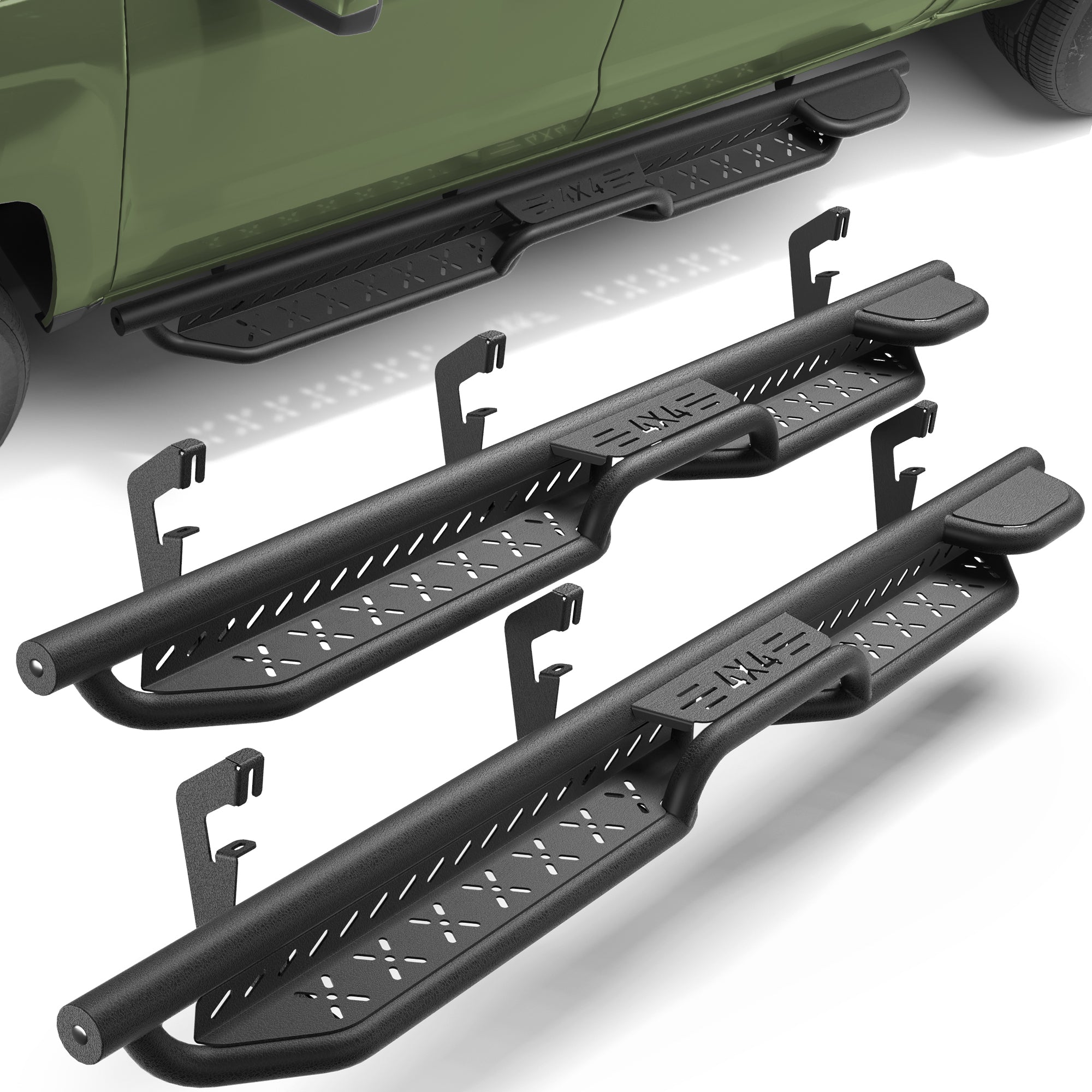 Running Boards for 07-18 Silverado & Sierra 1500, 07-19 2500HD/3500HD (4-Door), Not for Diesel