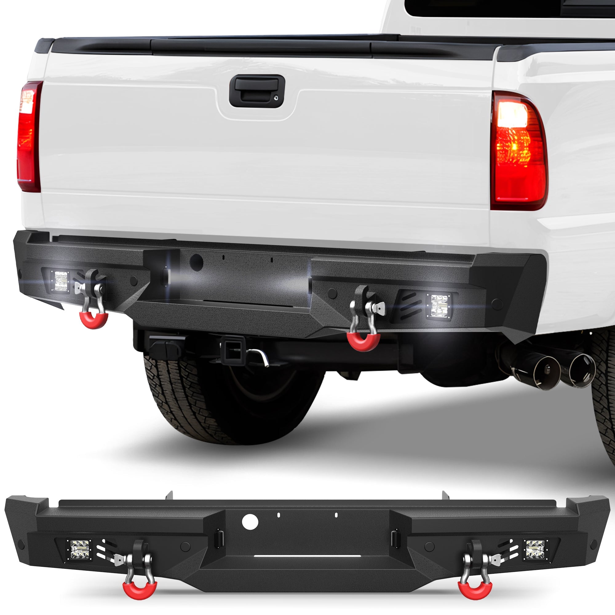 1999 - 2016 F250 Rear Bumper Truck Offroad Bumper for 1999 - 2016 Ford F250/F350/F450 Pickup Trucks - nadiaauto