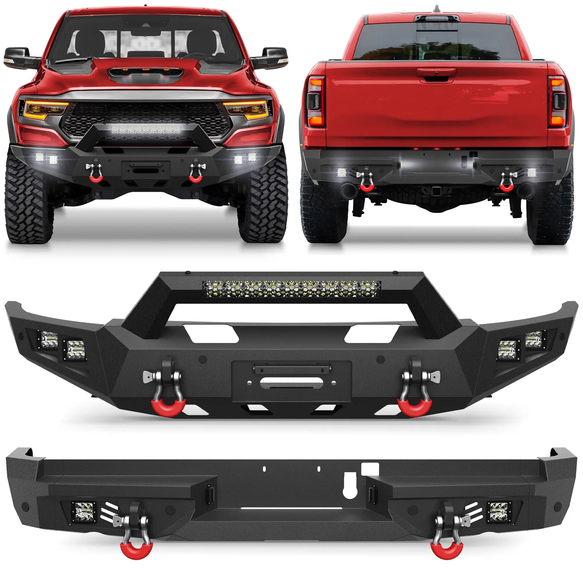 Ram Front & Rear Bumper Kit for 2021 2022 2023 2024 2025 Ram 1500 TRX
