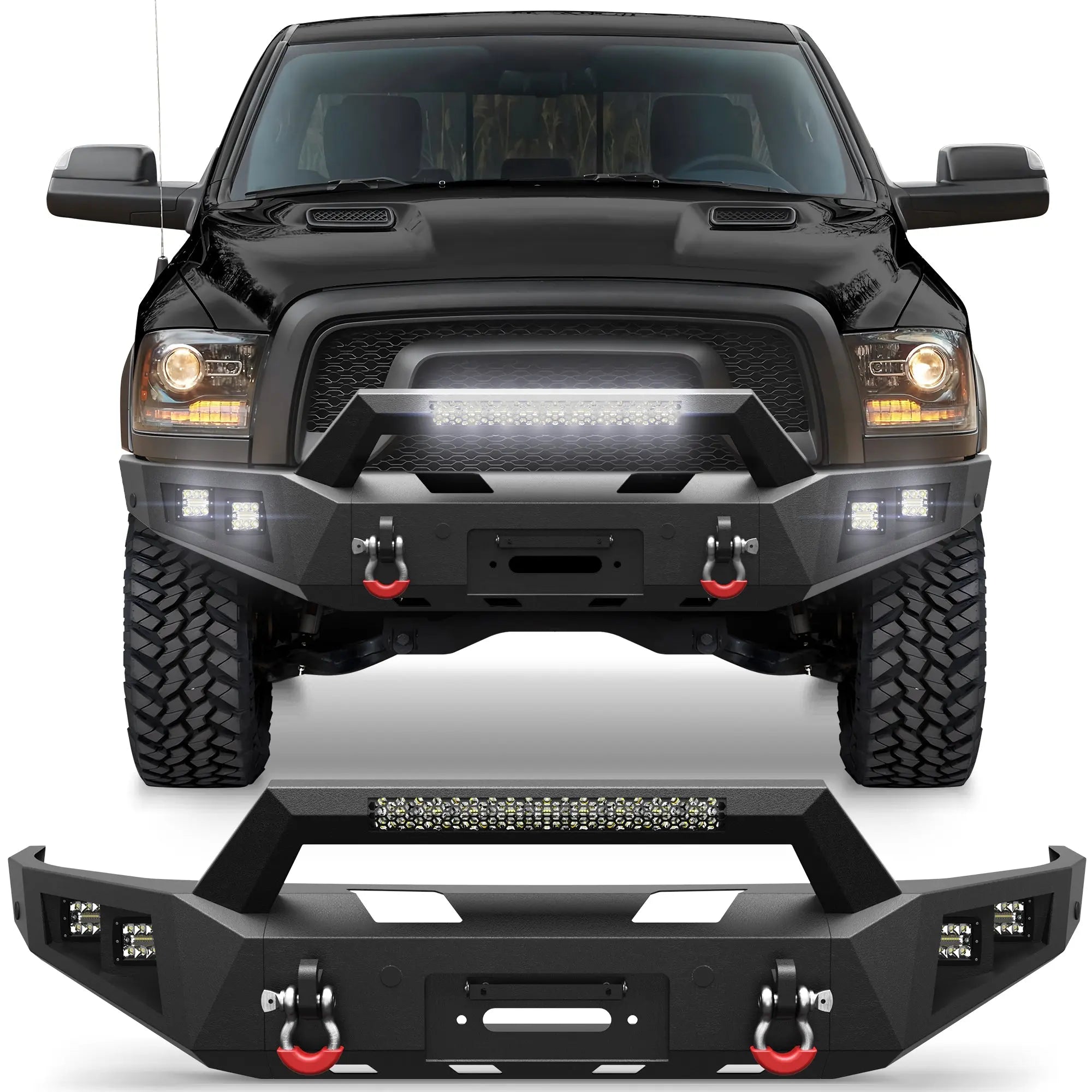 Longsun Ram 1500 Rebel Front Bumper for 2015-2018 Ram 1500 Rebel Only