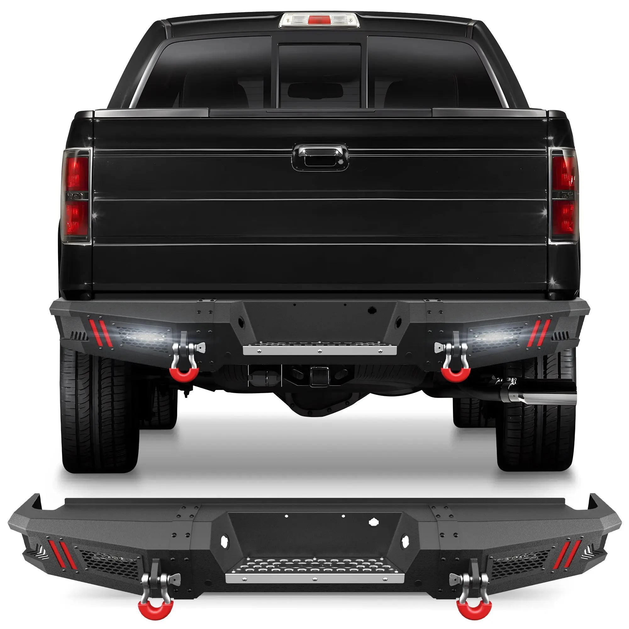 Longsun F150 Rear Back Bumper for 2009-2014 Ford F-150 (Excluding Raptor)