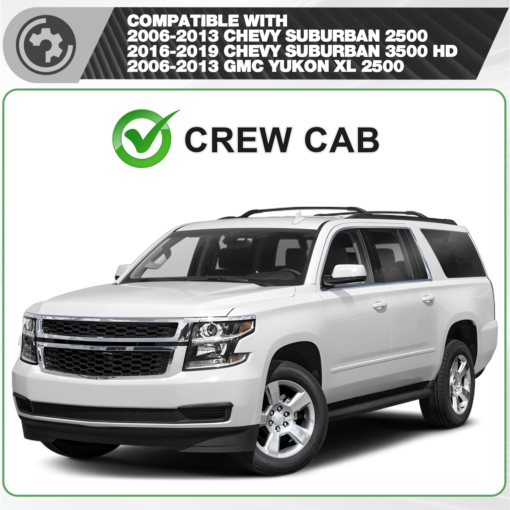 Suburban Running Boards Side Step Compatible for Chevy Suburban 2006-2020,GMC Yukon XL 2006-2020