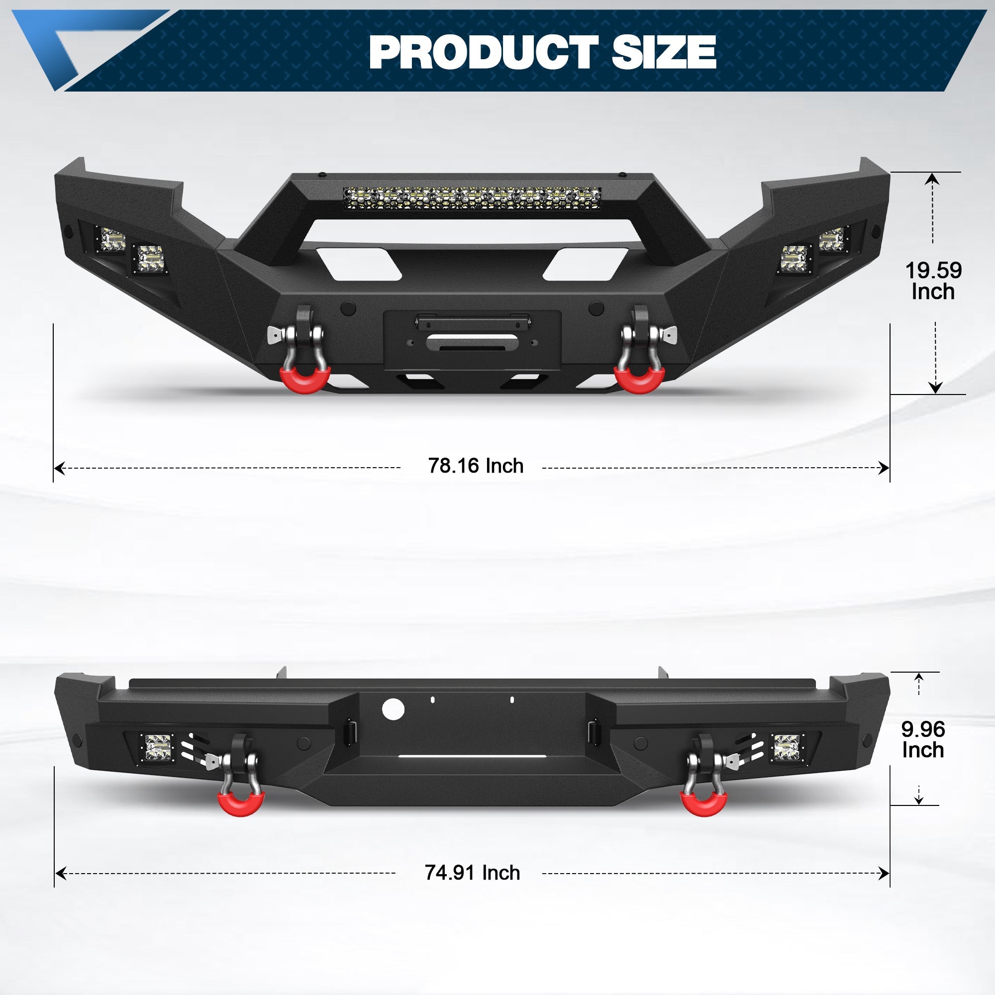 2005 2006 2007 F250 Front and Rear Bumper Set for 2005 - 2007 Ford F250/F350/F450 Truck - nadiaauto