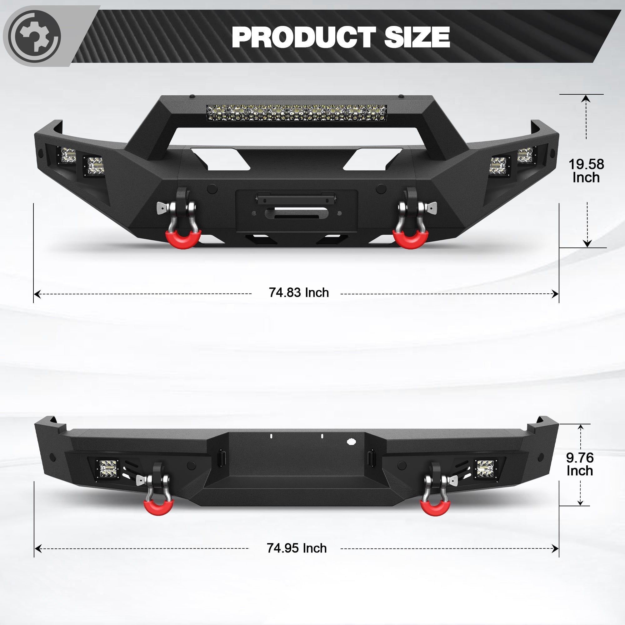 2006 2007 2008 F150 Front and Rear Bumper Set for 2006-2008 Ford F150 Truck - nadiaauto